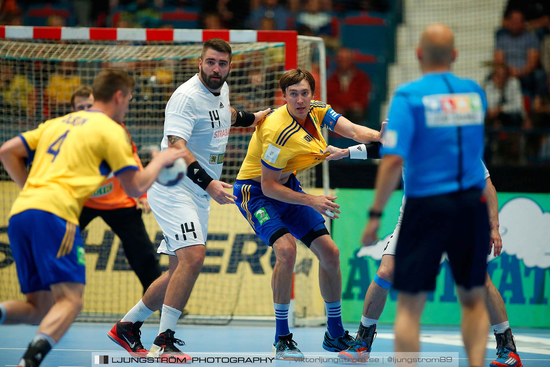 EM-kval Sverige-Slovakien 27-22,herr,Hovet,Stockholm,Sverige,Handboll,,2015,152364