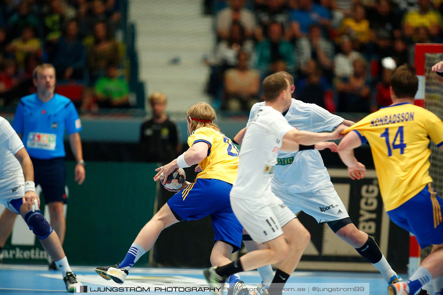 EM-kval Sverige-Slovakien 27-22,herr,Hovet,Stockholm,Sverige,Handboll,,2015,152369