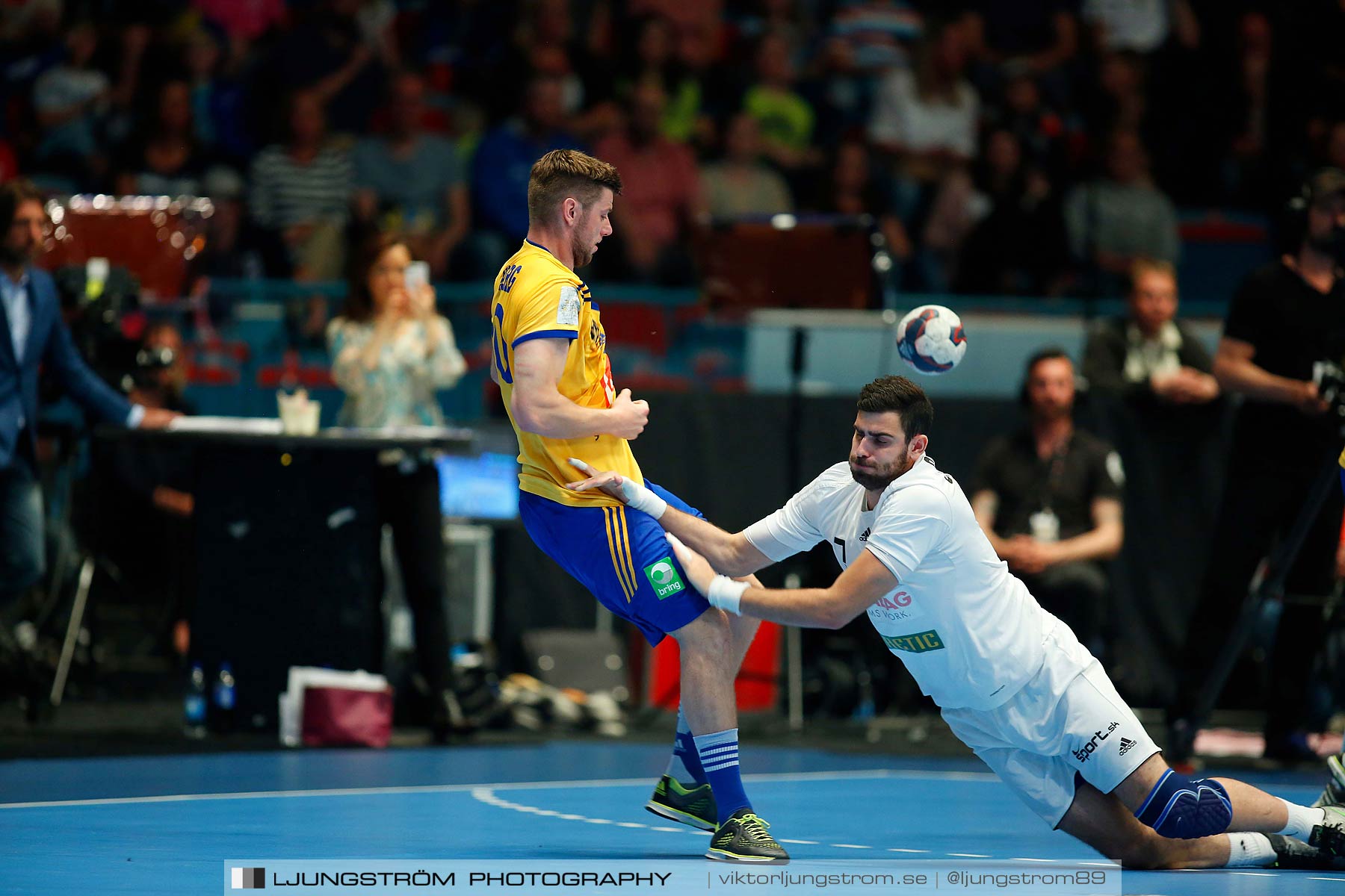 EM-kval Sverige-Slovakien 27-22,herr,Hovet,Stockholm,Sverige,Handboll,,2015,152373