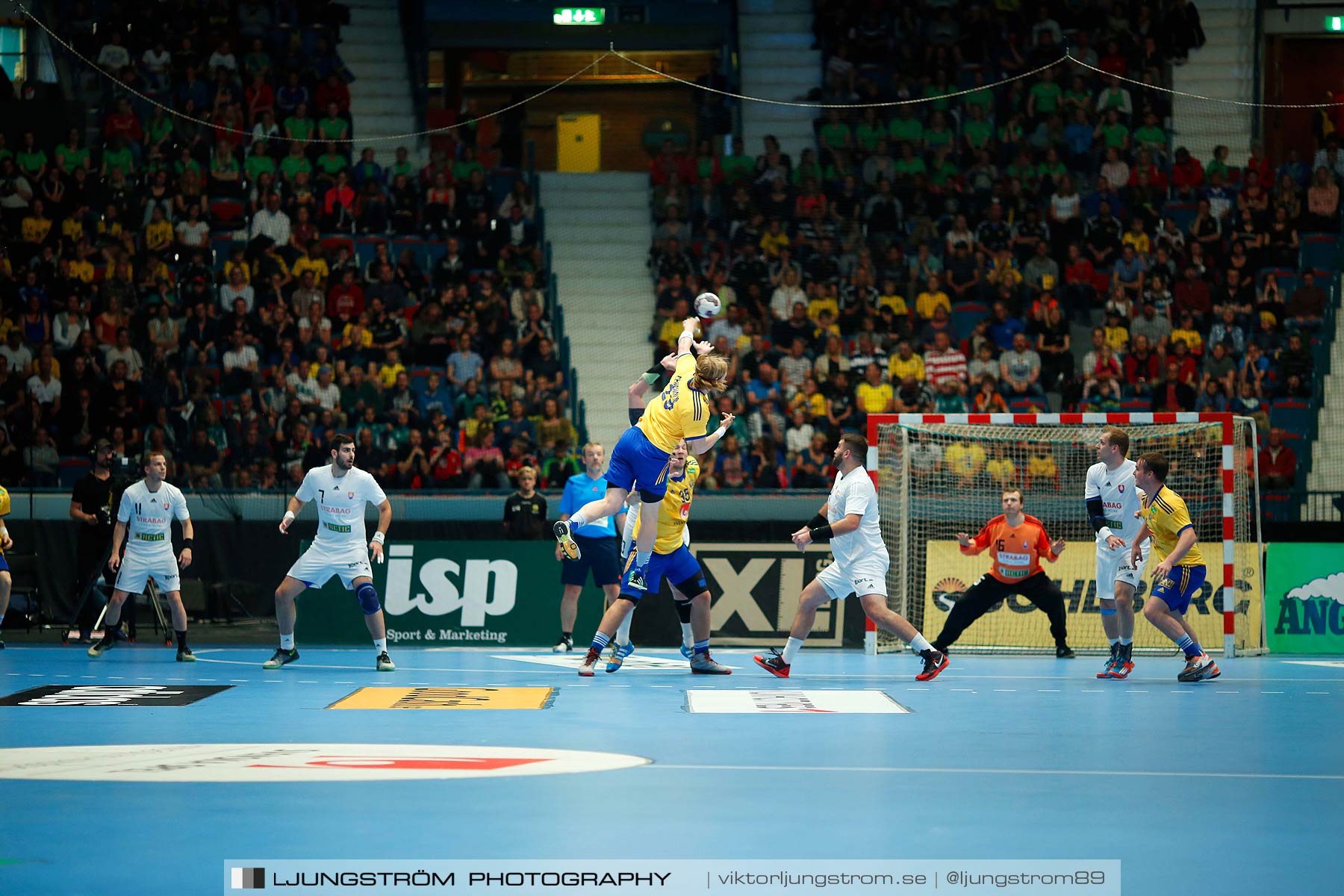 EM-kval Sverige-Slovakien 27-22,herr,Hovet,Stockholm,Sverige,Handboll,,2015,152398