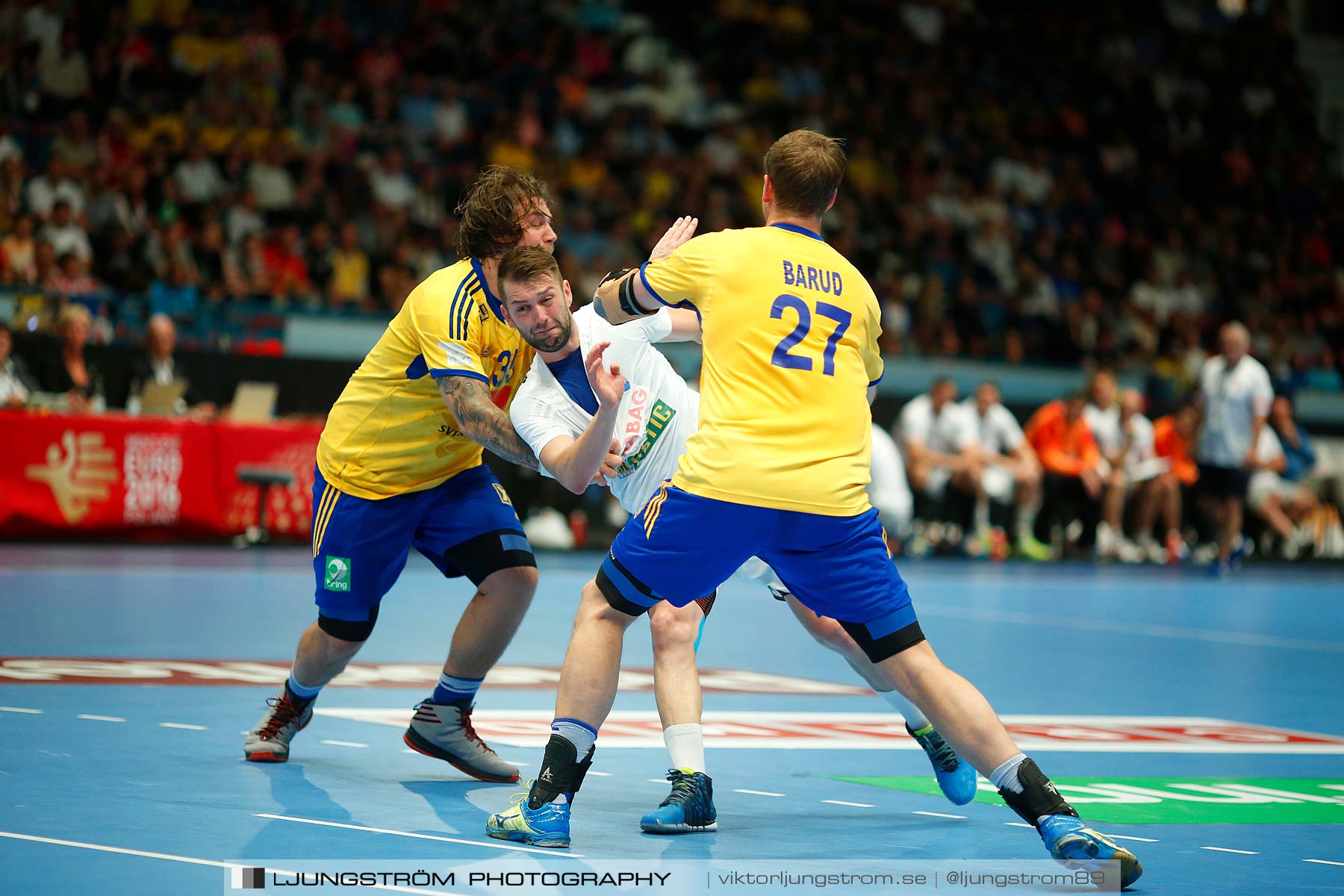 EM-kval Sverige-Slovakien 27-22,herr,Hovet,Stockholm,Sverige,Handboll,,2015,152407