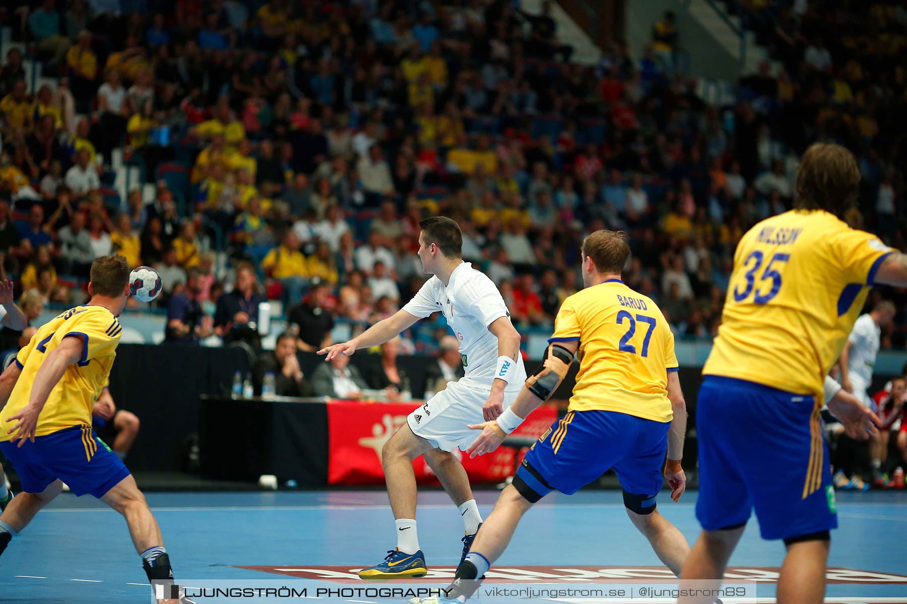 EM-kval Sverige-Slovakien 27-22,herr,Hovet,Stockholm,Sverige,Handboll,,2015,152408