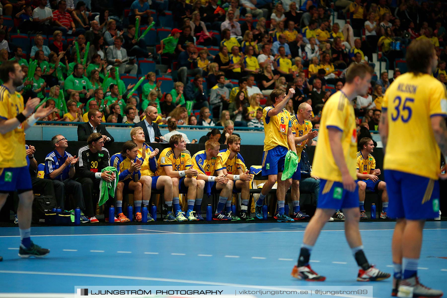 EM-kval Sverige-Slovakien 27-22,herr,Hovet,Stockholm,Sverige,Handboll,,2015,152417