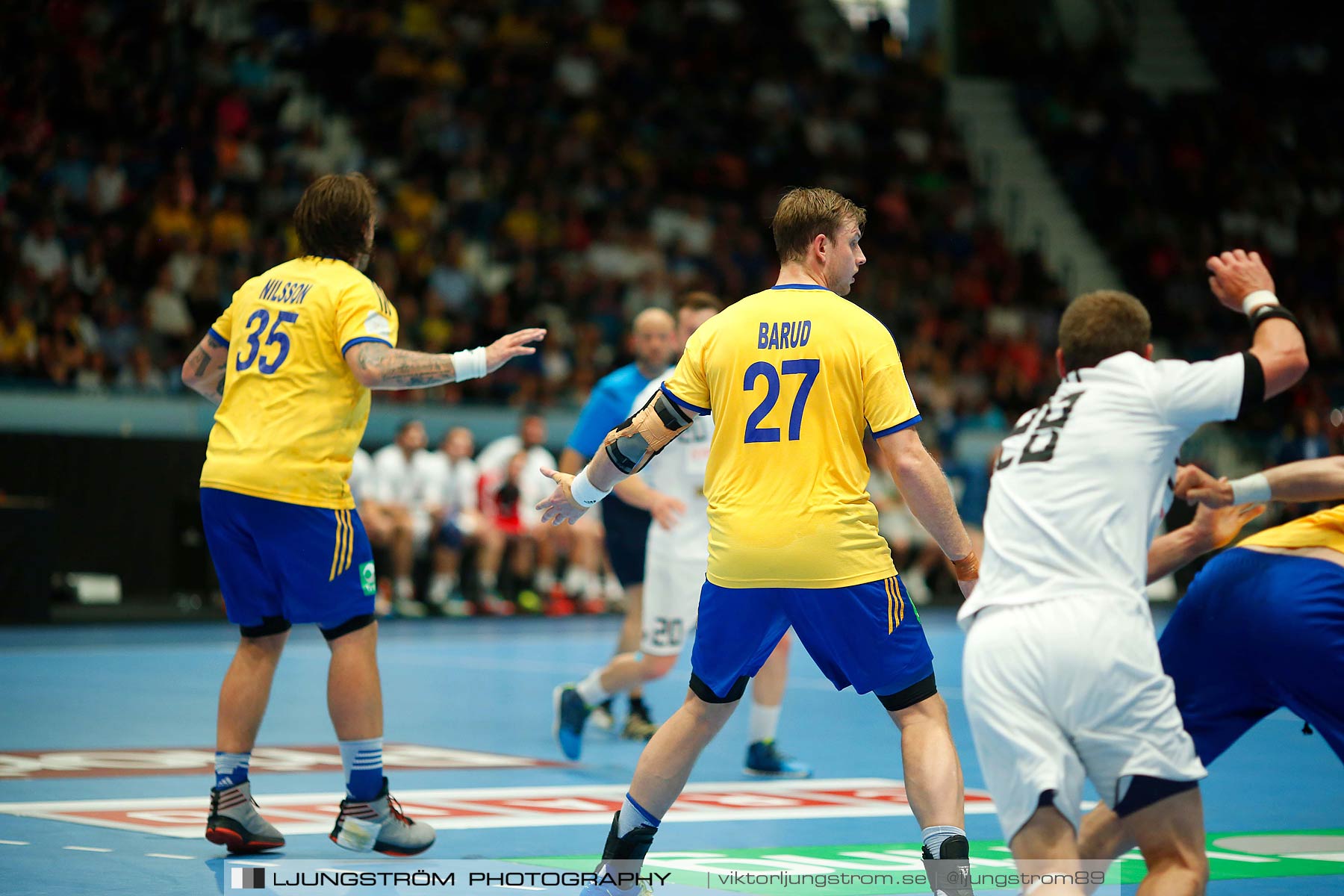 EM-kval Sverige-Slovakien 27-22,herr,Hovet,Stockholm,Sverige,Handboll,,2015,152425