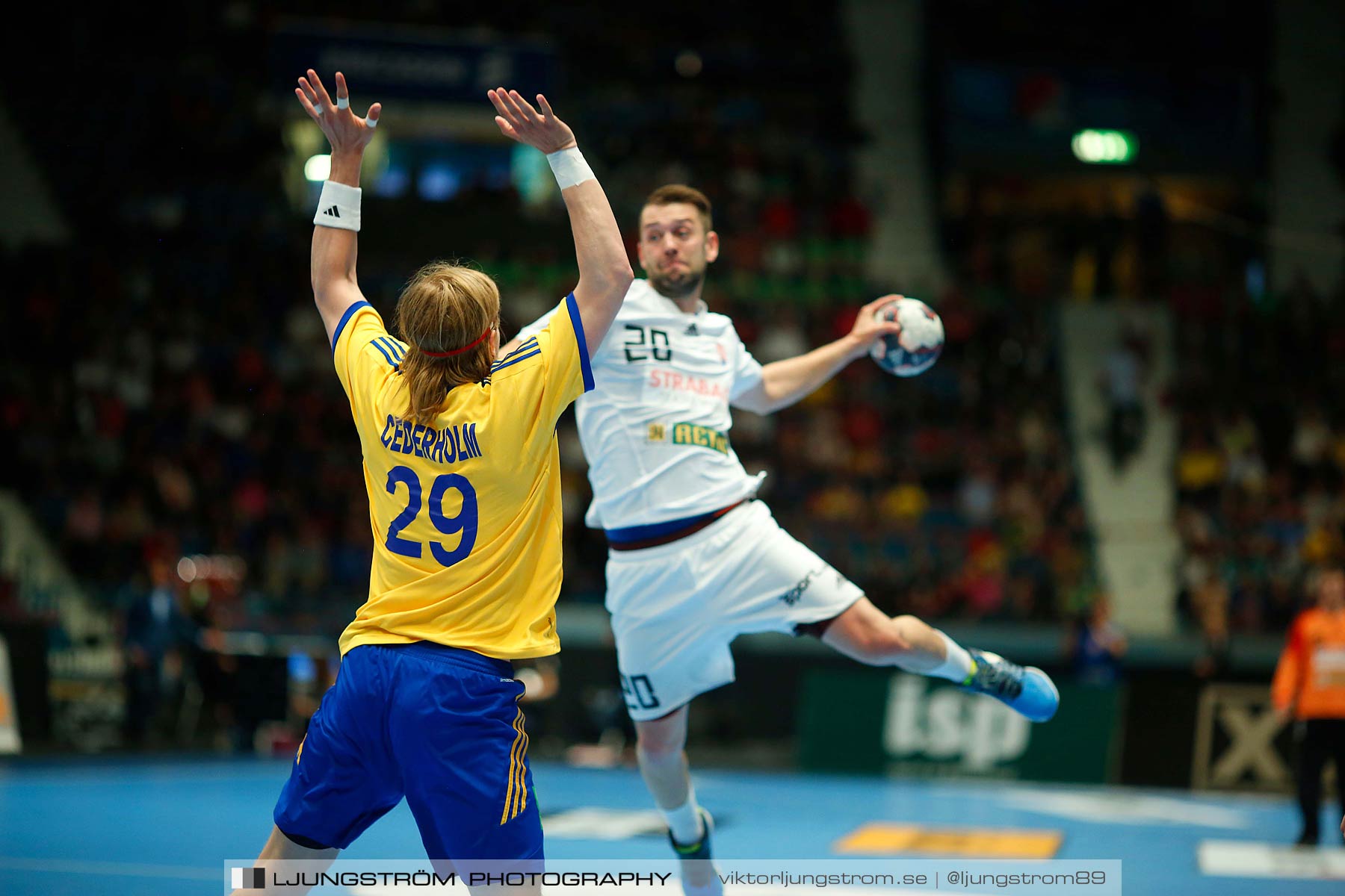 EM-kval Sverige-Slovakien 27-22,herr,Hovet,Stockholm,Sverige,Handboll,,2015,152427