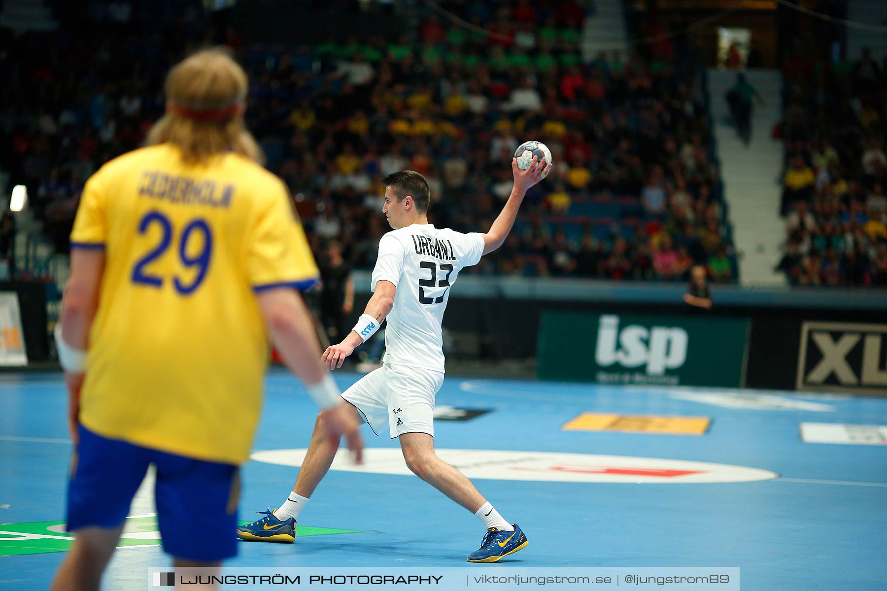 EM-kval Sverige-Slovakien 27-22,herr,Hovet,Stockholm,Sverige,Handboll,,2015,152442