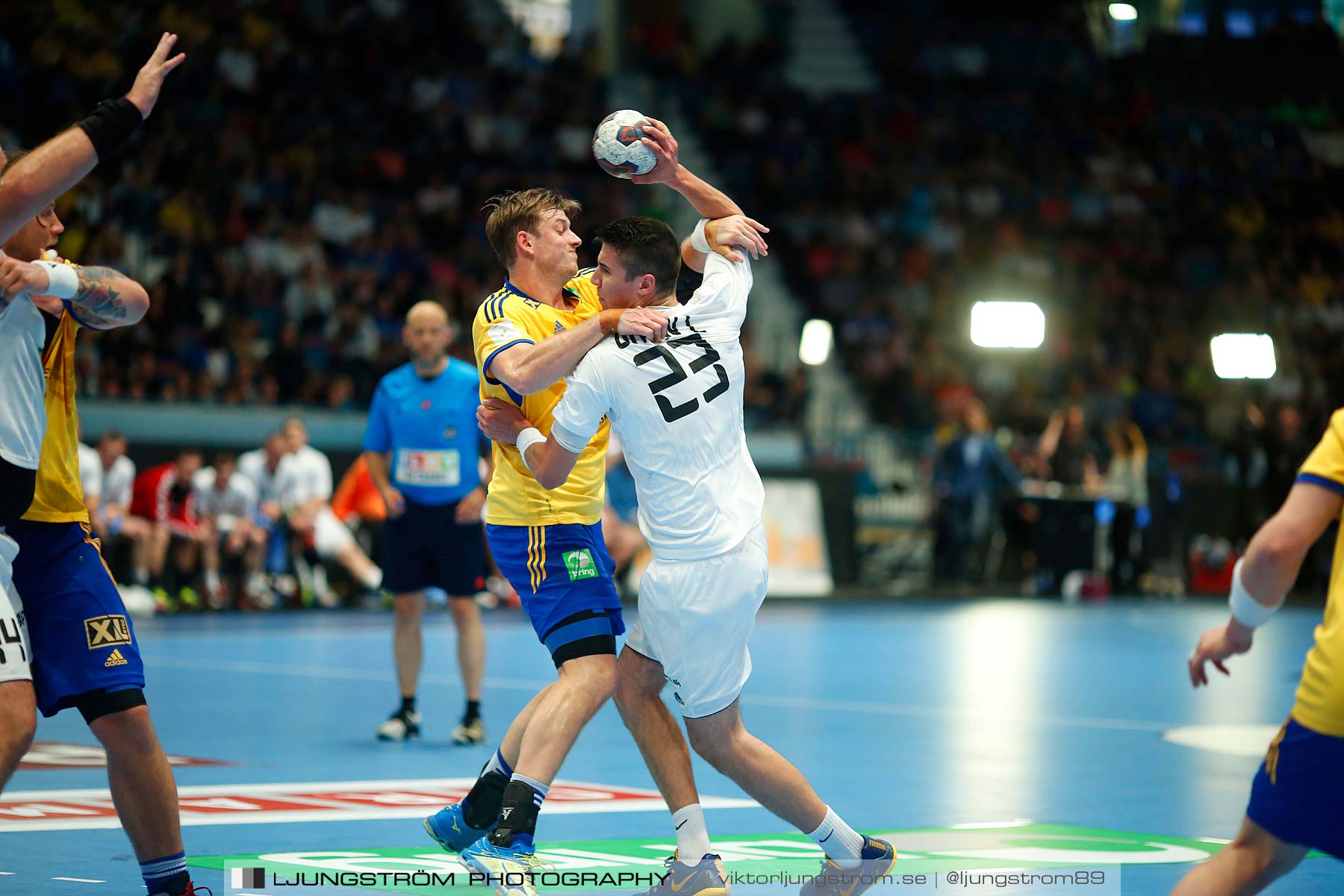 EM-kval Sverige-Slovakien 27-22,herr,Hovet,Stockholm,Sverige,Handboll,,2015,152446