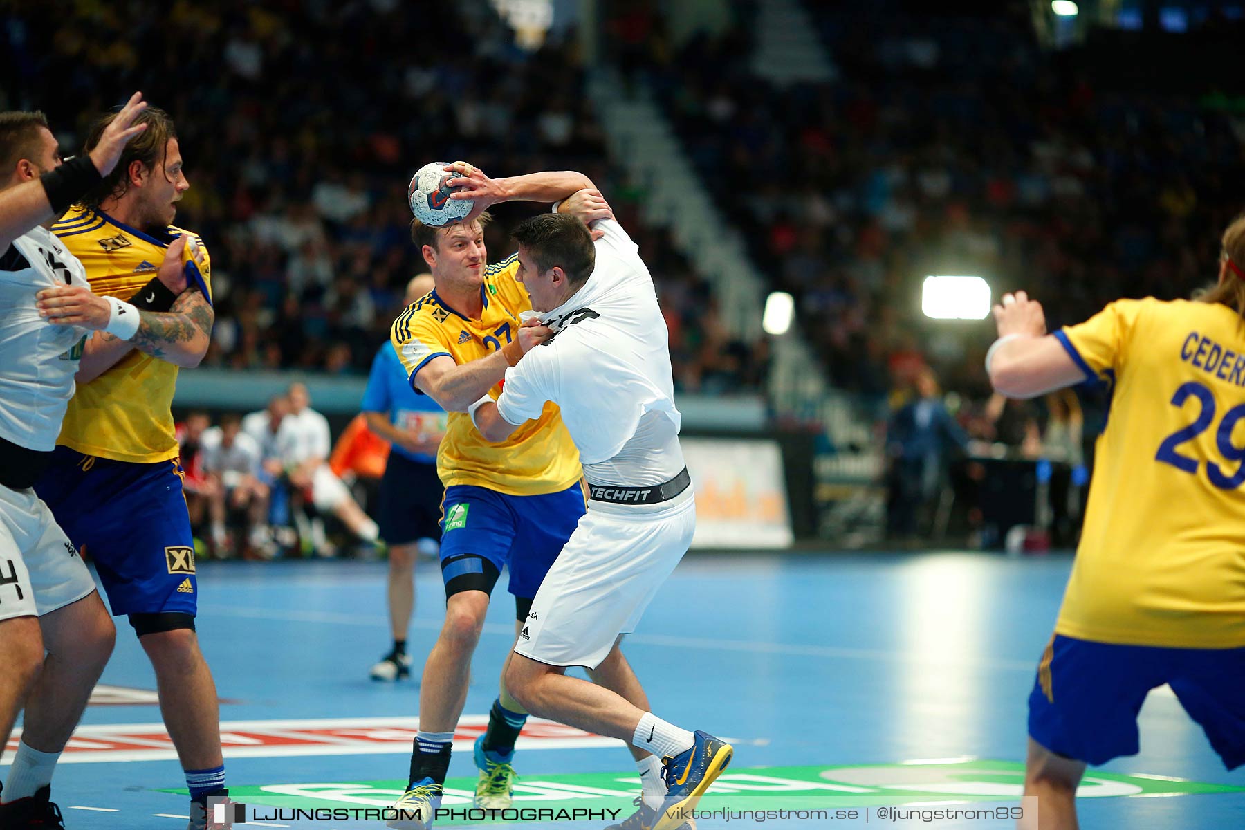 EM-kval Sverige-Slovakien 27-22,herr,Hovet,Stockholm,Sverige,Handboll,,2015,152447