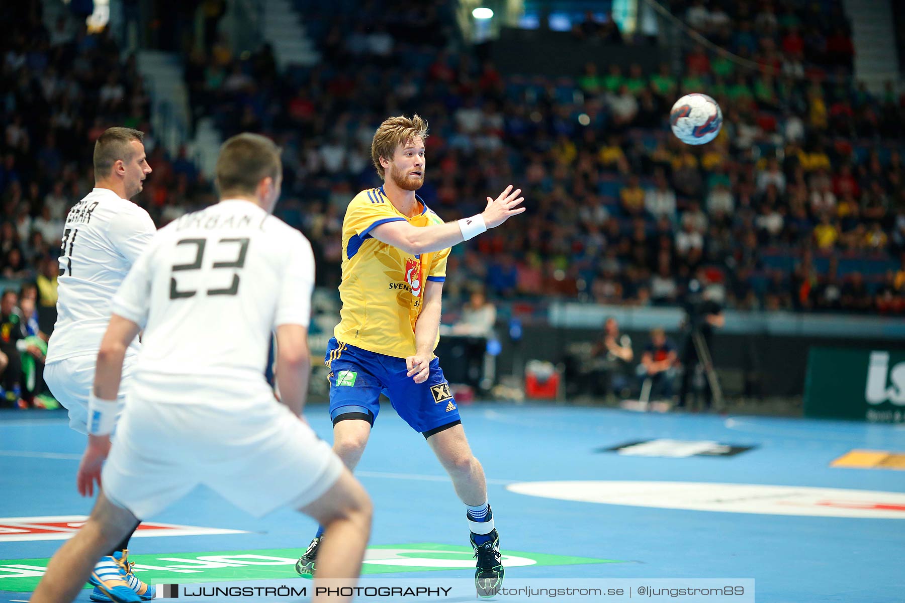 EM-kval Sverige-Slovakien 27-22,herr,Hovet,Stockholm,Sverige,Handboll,,2015,152595