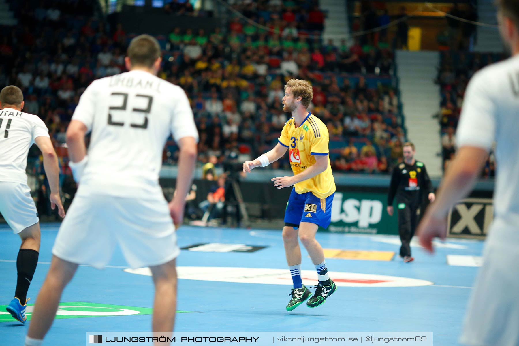 EM-kval Sverige-Slovakien 27-22,herr,Hovet,Stockholm,Sverige,Handboll,,2015,152601