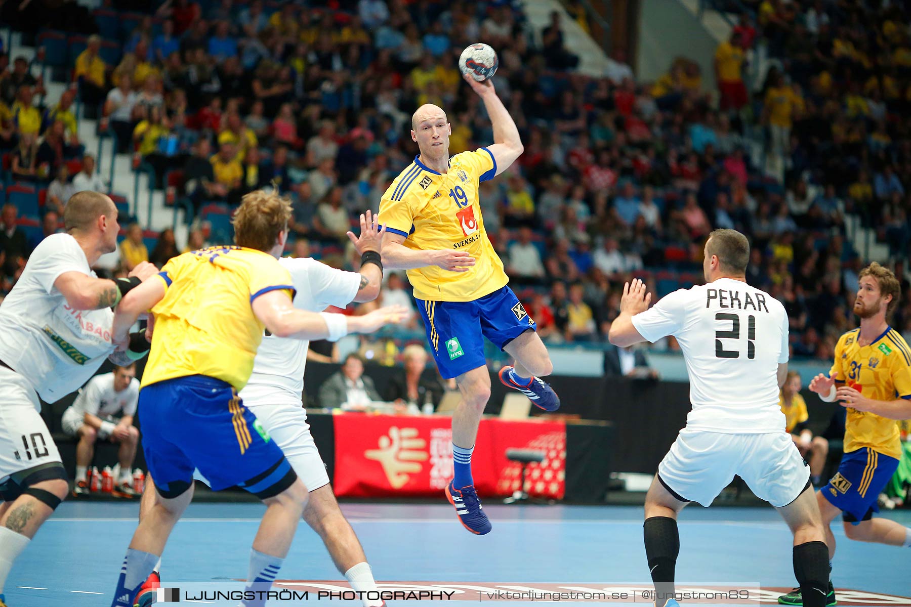 EM-kval Sverige-Slovakien 27-22,herr,Hovet,Stockholm,Sverige,Handboll,,2015,152604