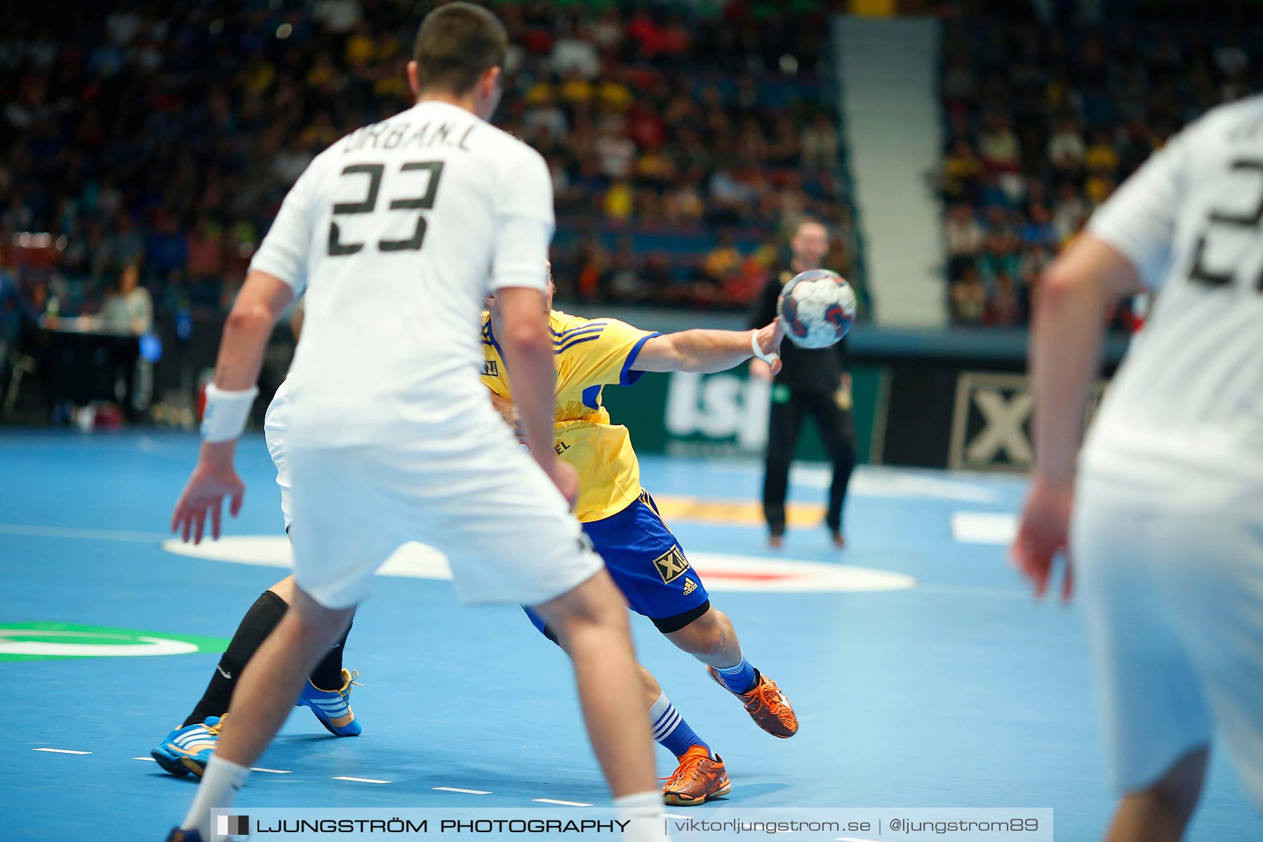 EM-kval Sverige-Slovakien 27-22,herr,Hovet,Stockholm,Sverige,Handboll,,2015,152607