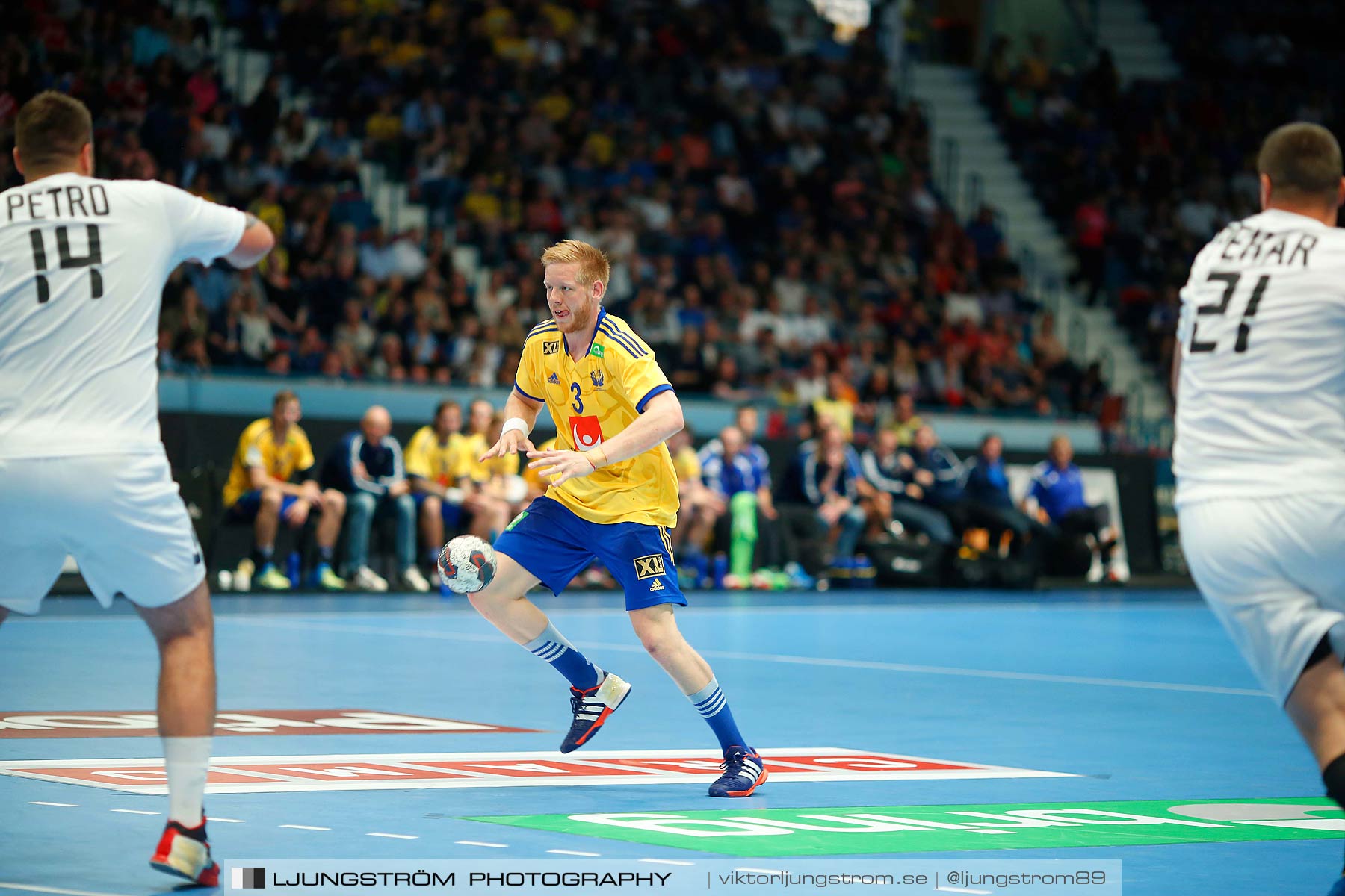 EM-kval Sverige-Slovakien 27-22,herr,Hovet,Stockholm,Sverige,Handboll,,2015,152612