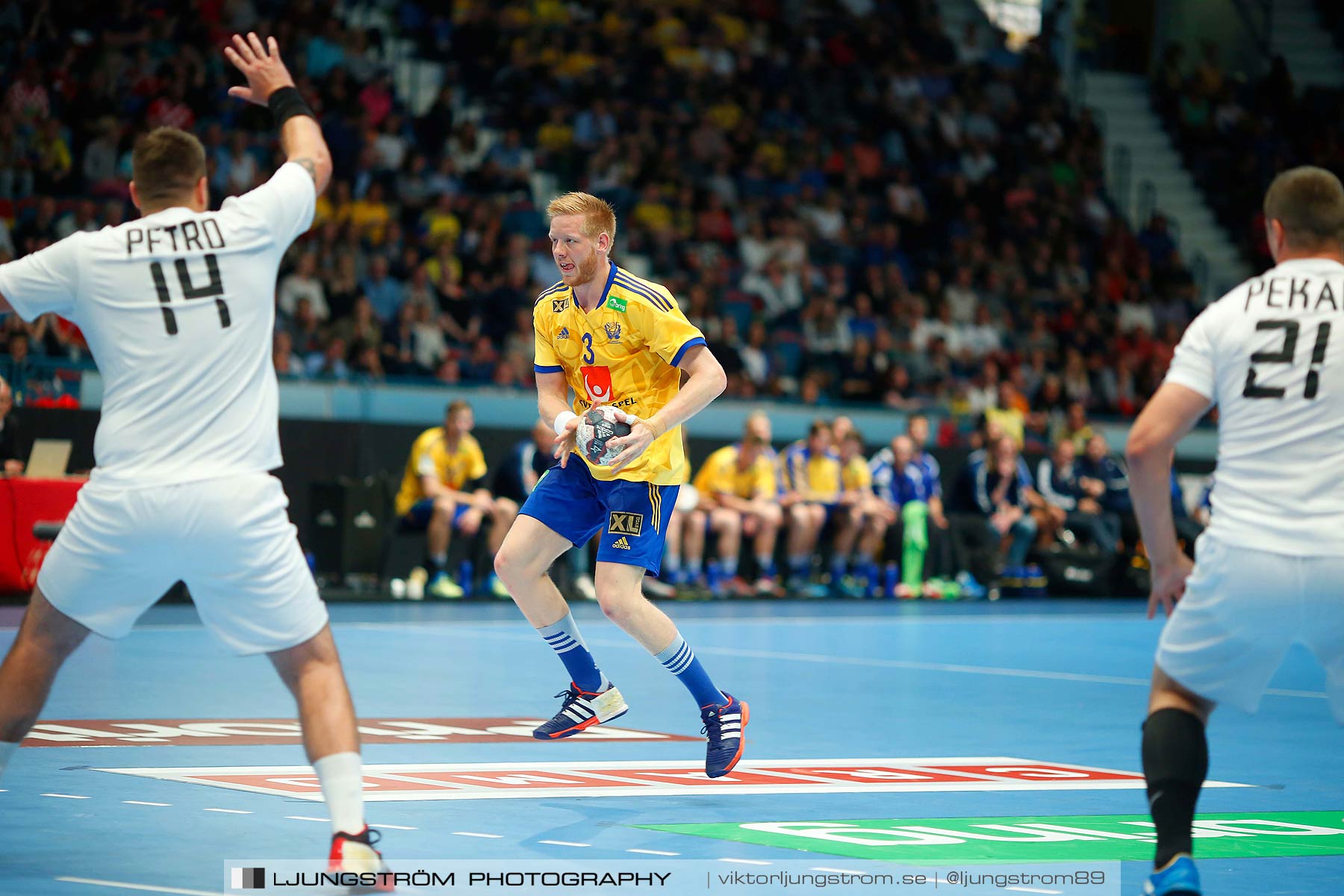 EM-kval Sverige-Slovakien 27-22,herr,Hovet,Stockholm,Sverige,Handboll,,2015,152613