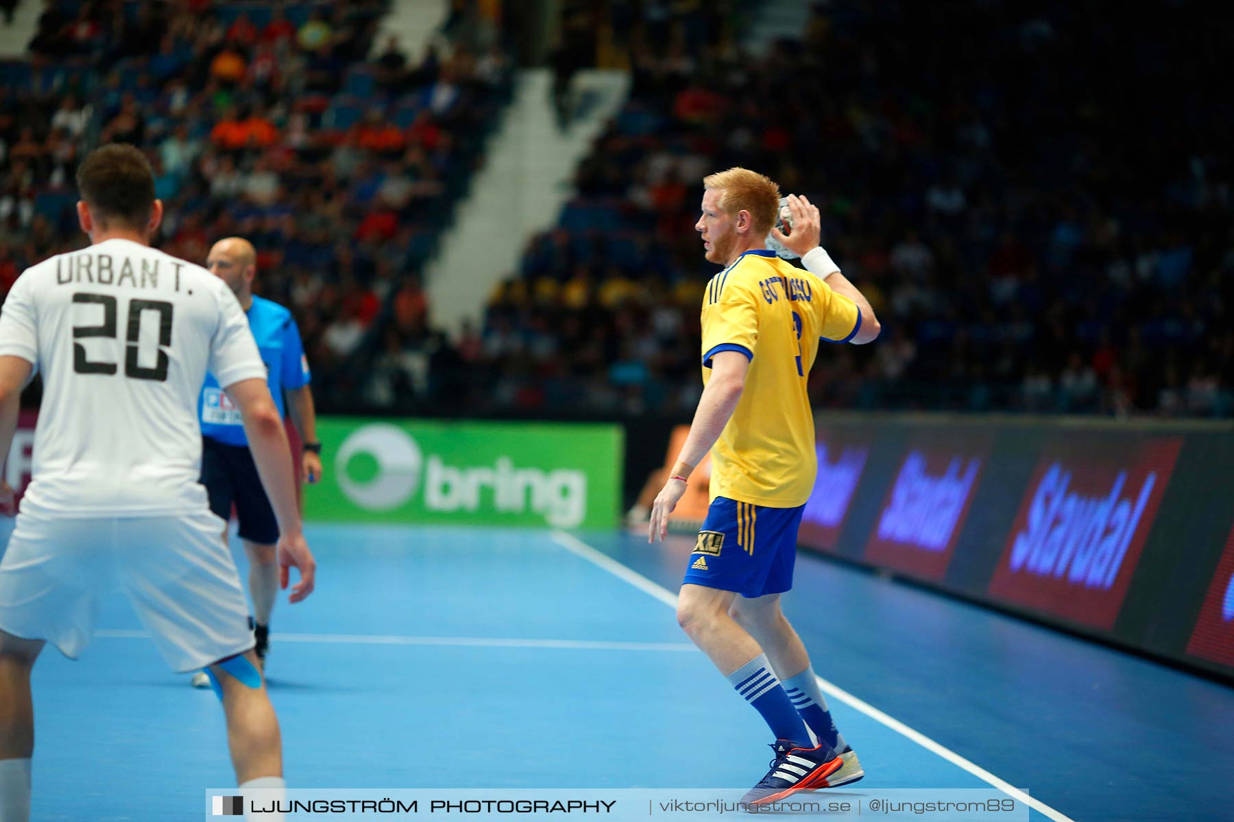 EM-kval Sverige-Slovakien 27-22,herr,Hovet,Stockholm,Sverige,Handboll,,2015,152623