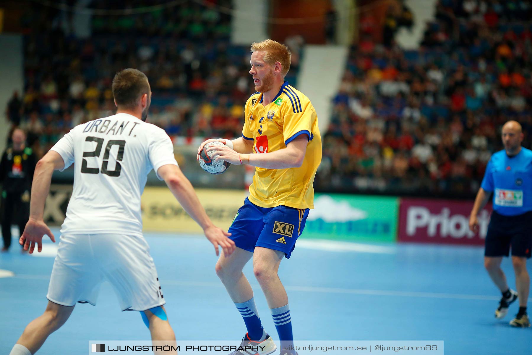 EM-kval Sverige-Slovakien 27-22,herr,Hovet,Stockholm,Sverige,Handboll,,2015,152626