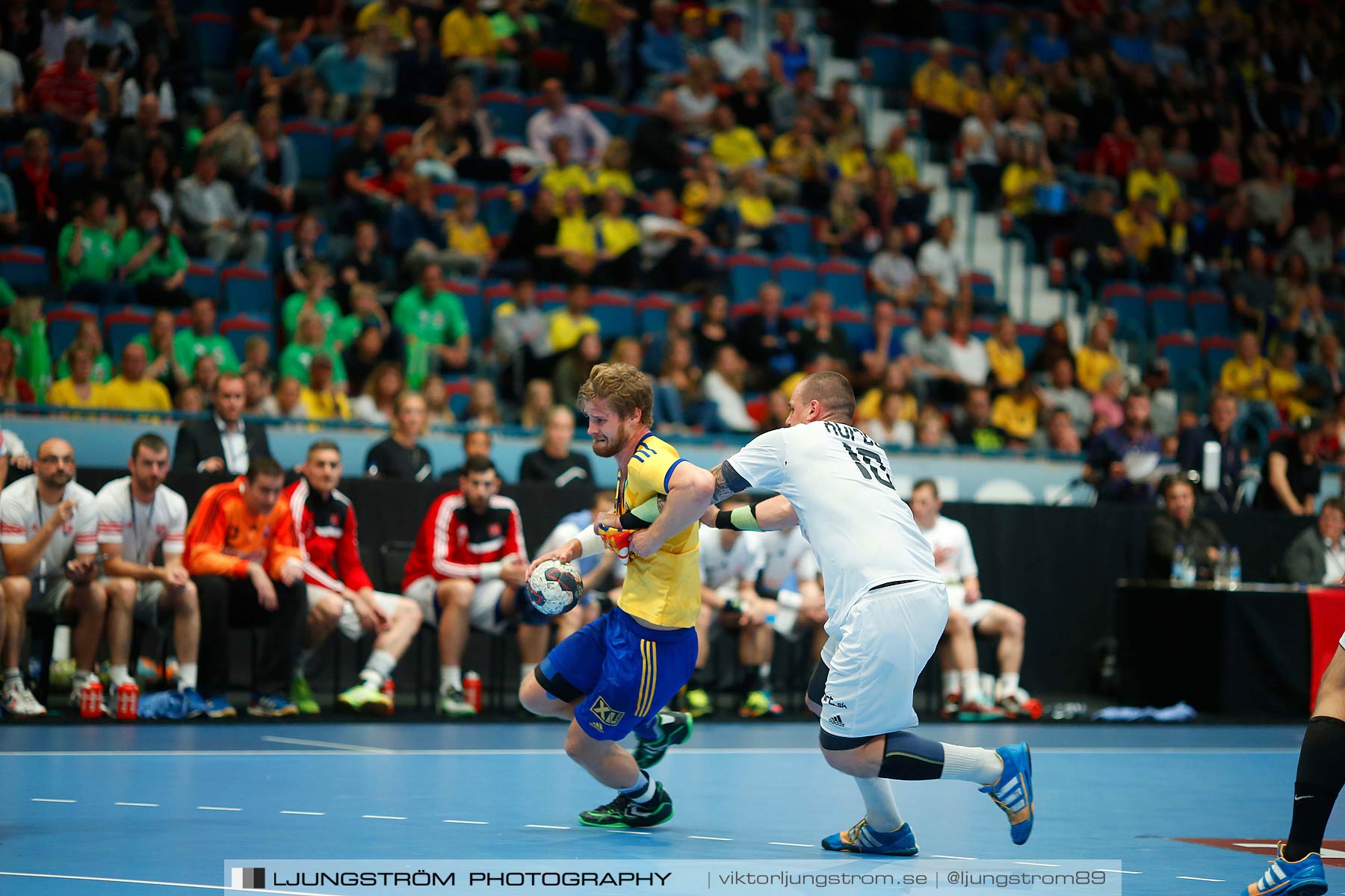 EM-kval Sverige-Slovakien 27-22,herr,Hovet,Stockholm,Sverige,Handboll,,2015,152634