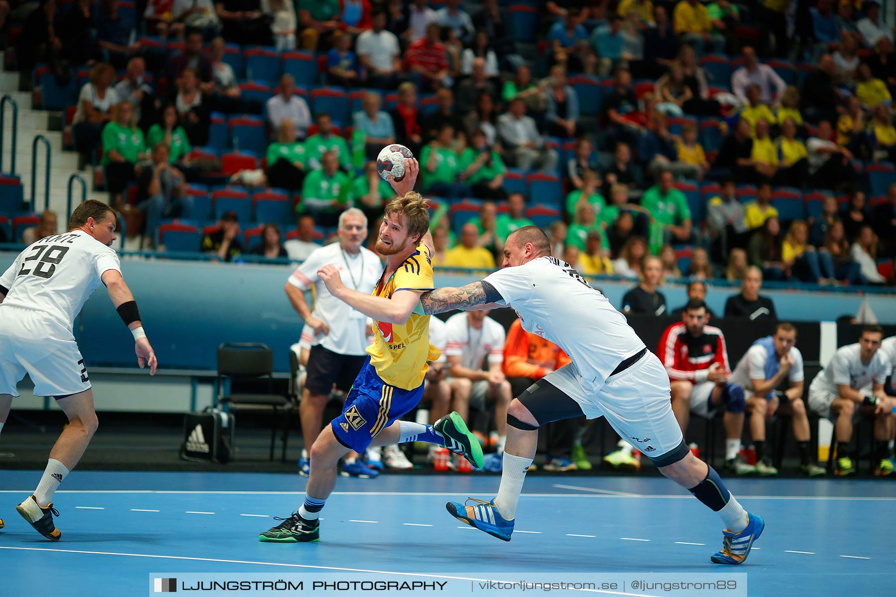 EM-kval Sverige-Slovakien 27-22,herr,Hovet,Stockholm,Sverige,Handboll,,2015,152637