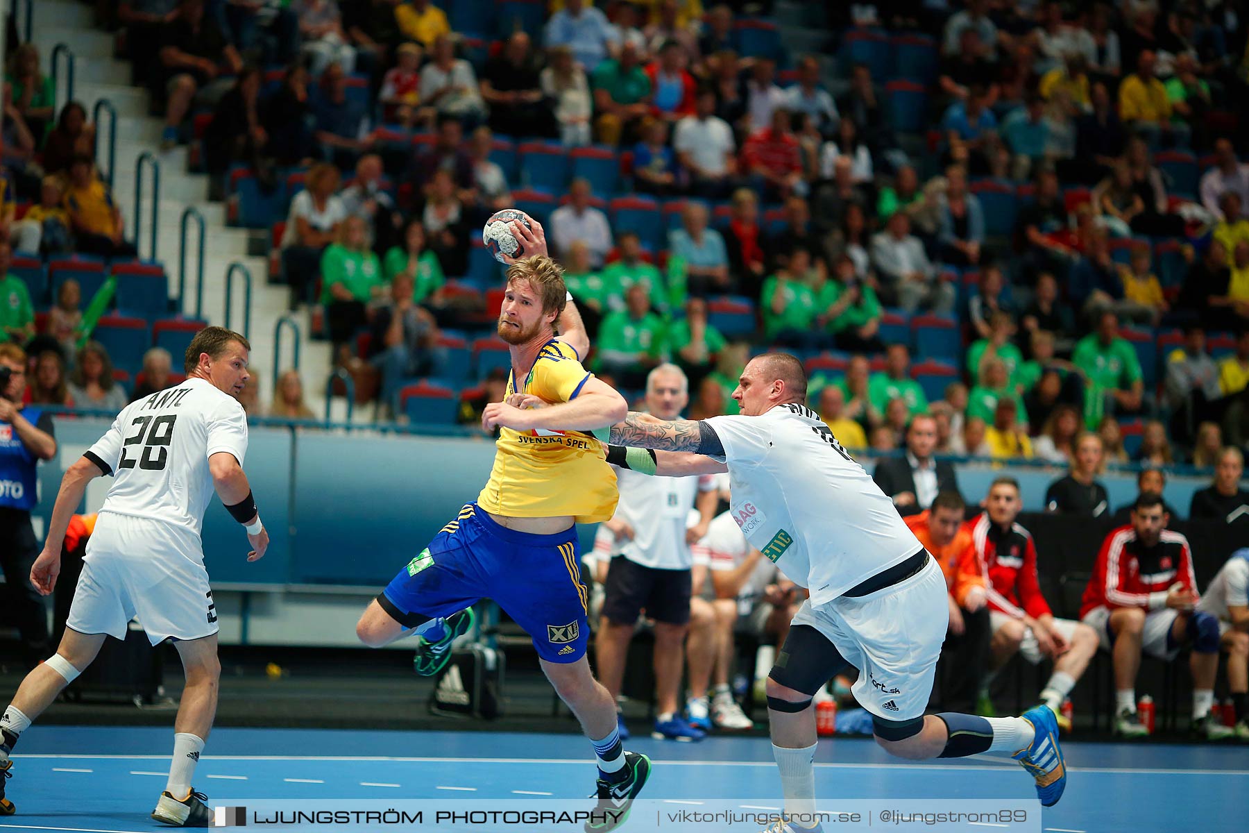 EM-kval Sverige-Slovakien 27-22,herr,Hovet,Stockholm,Sverige,Handboll,,2015,152638