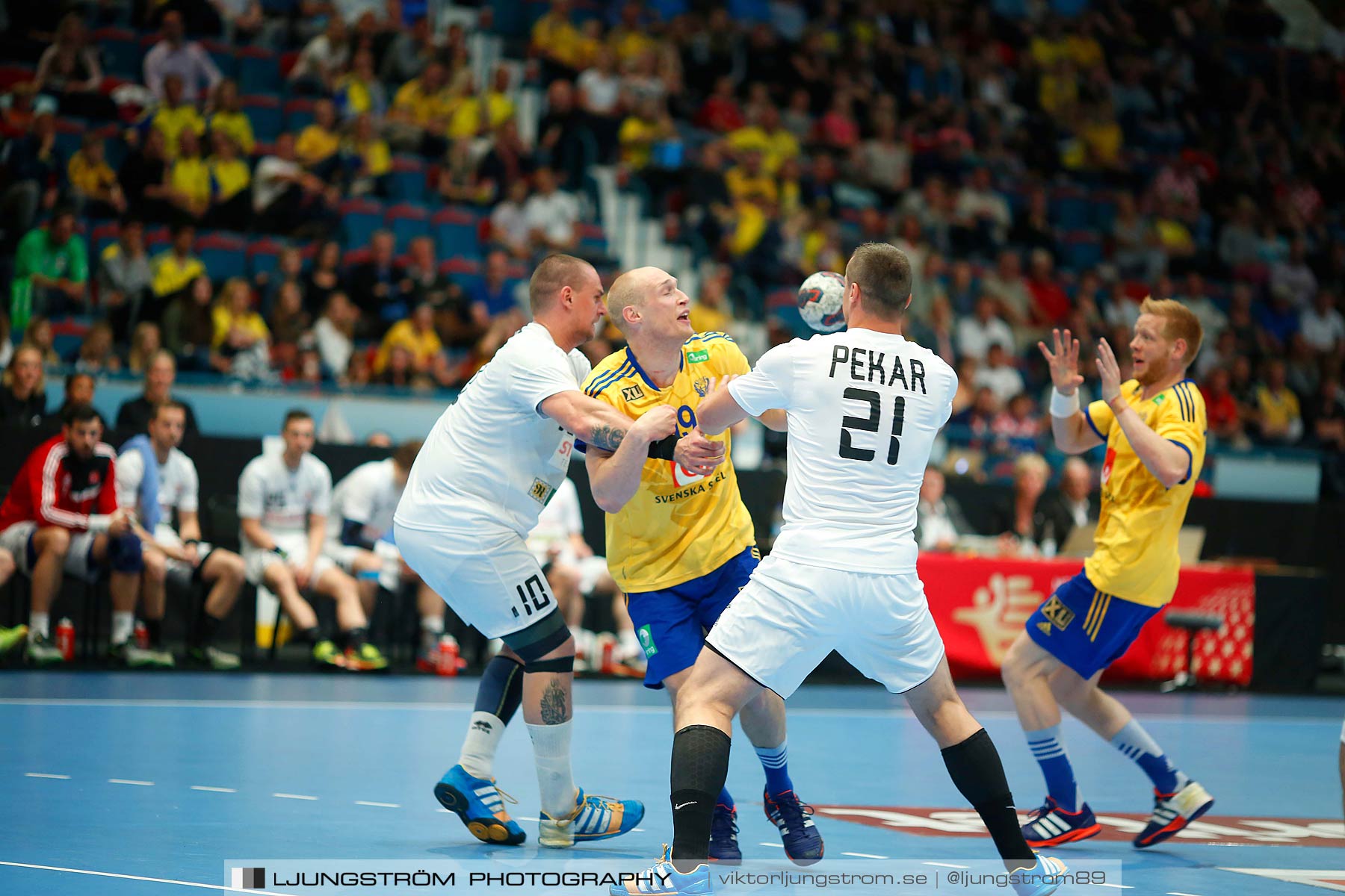 EM-kval Sverige-Slovakien 27-22,herr,Hovet,Stockholm,Sverige,Handboll,,2015,152642