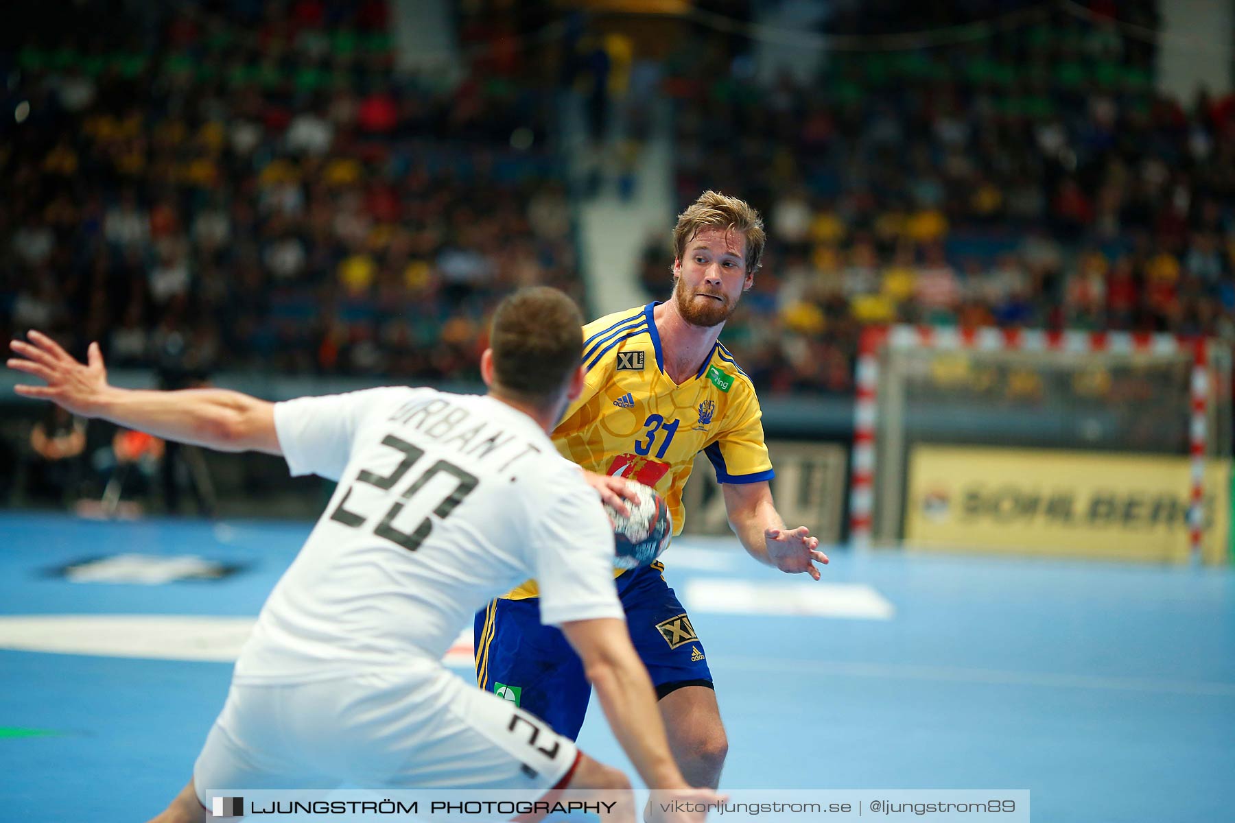 EM-kval Sverige-Slovakien 27-22,herr,Hovet,Stockholm,Sverige,Handboll,,2015,152644