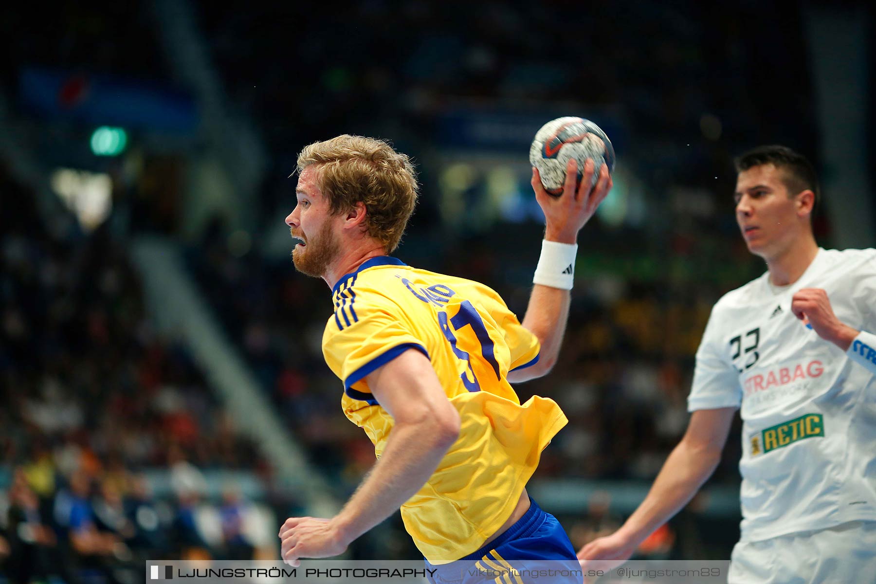 EM-kval Sverige-Slovakien 27-22,herr,Hovet,Stockholm,Sverige,Handboll,,2015,152646