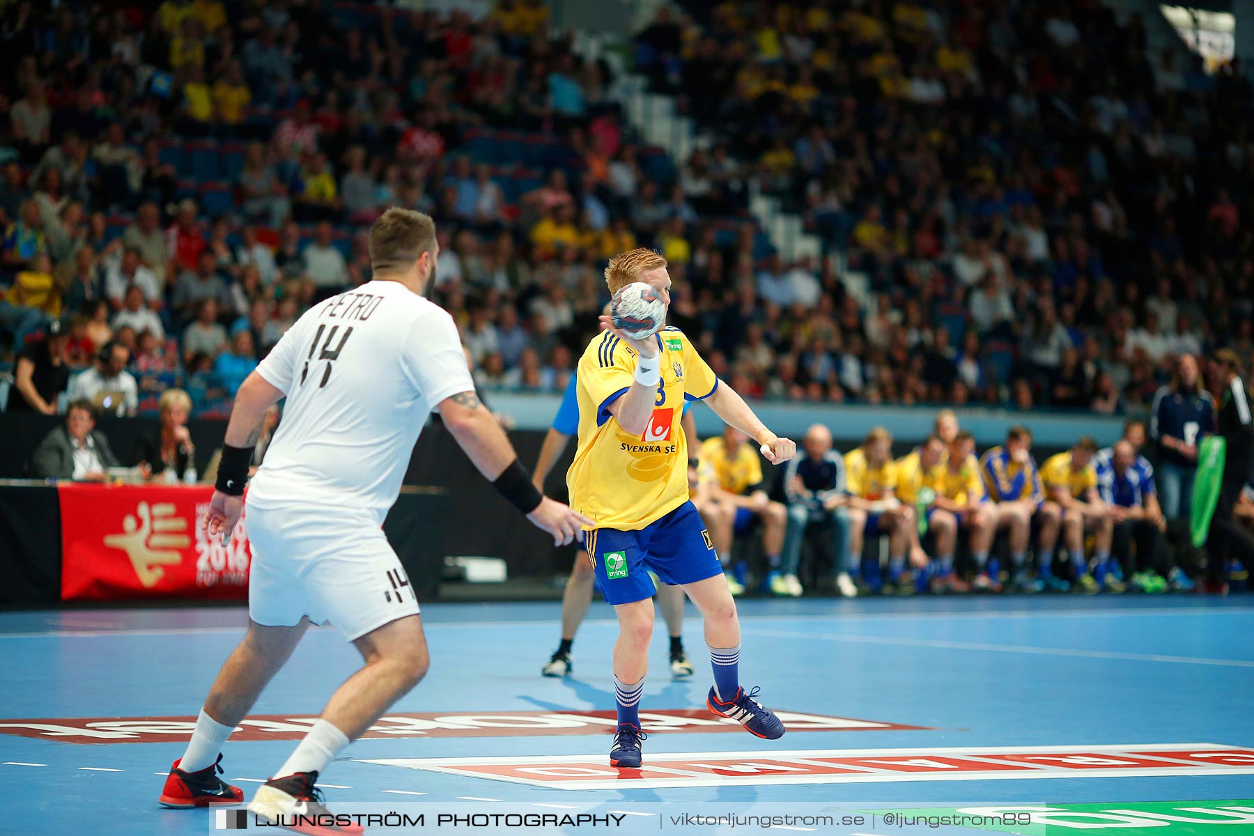 EM-kval Sverige-Slovakien 27-22,herr,Hovet,Stockholm,Sverige,Handboll,,2015,152647