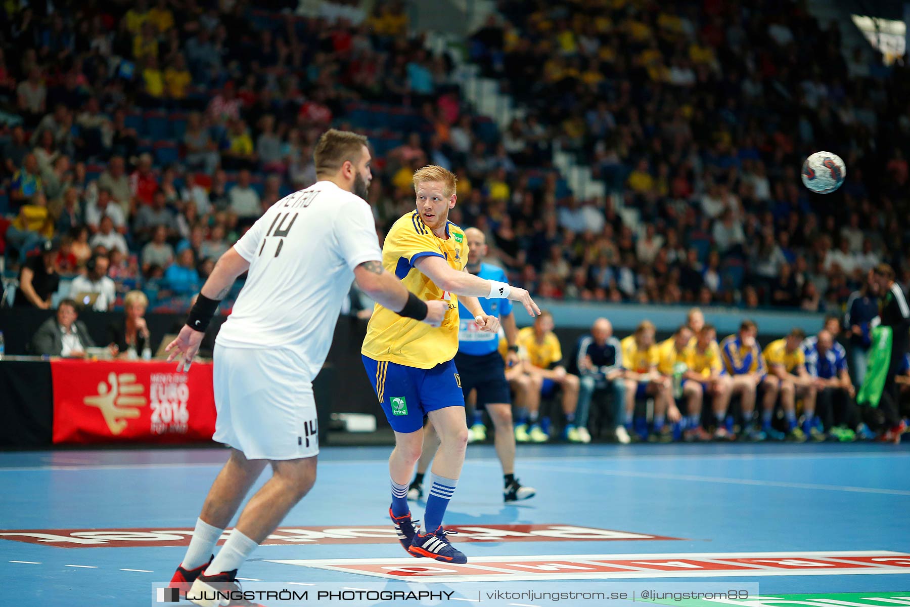 EM-kval Sverige-Slovakien 27-22,herr,Hovet,Stockholm,Sverige,Handboll,,2015,152648