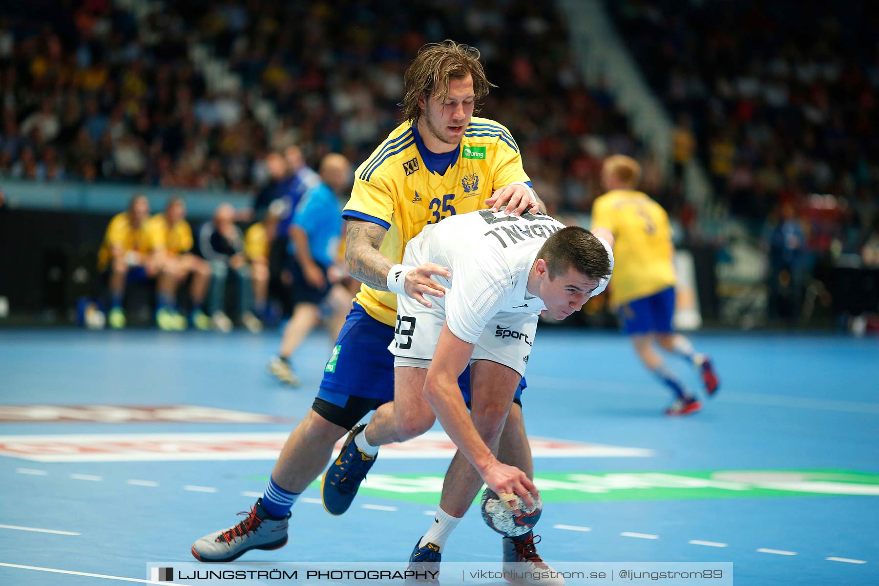 EM-kval Sverige-Slovakien 27-22,herr,Hovet,Stockholm,Sverige,Handboll,,2015,152649