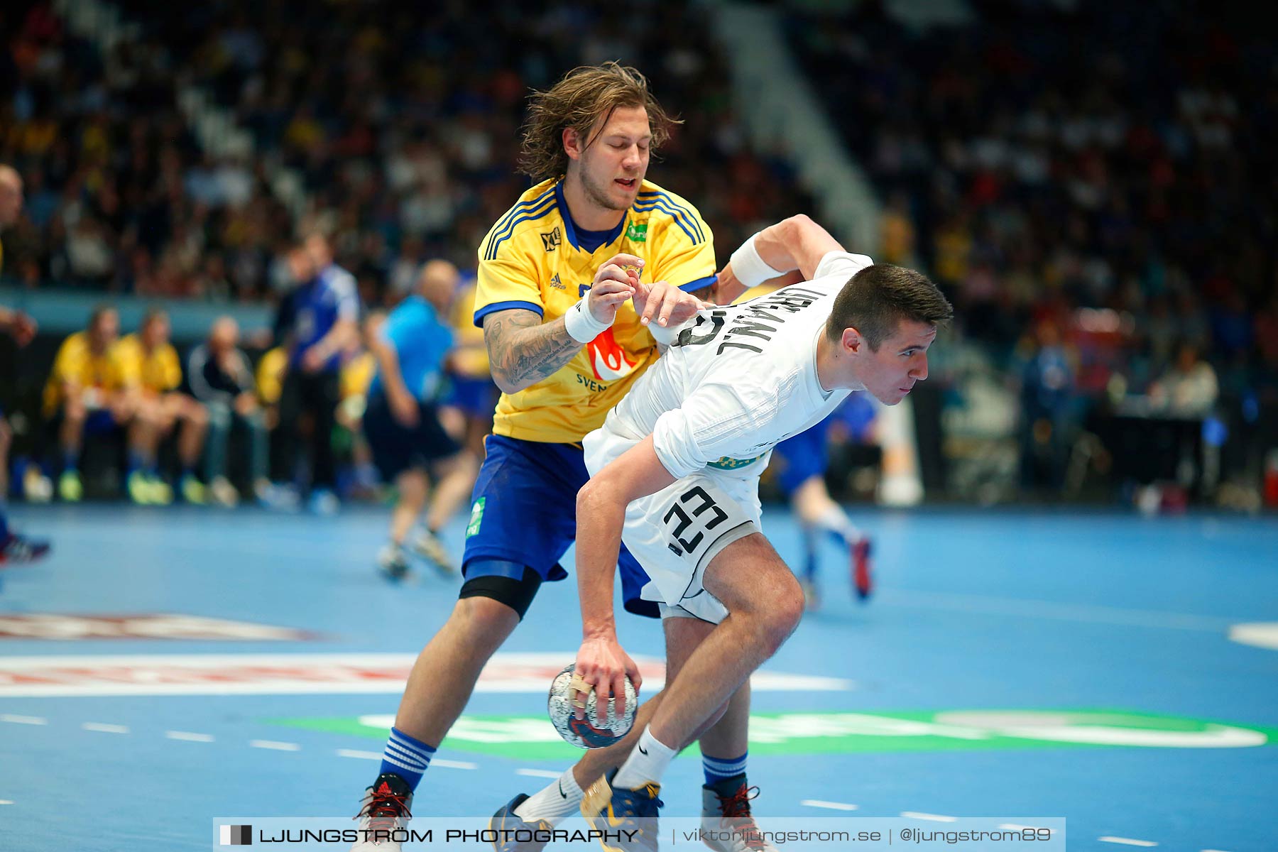 EM-kval Sverige-Slovakien 27-22,herr,Hovet,Stockholm,Sverige,Handboll,,2015,152650