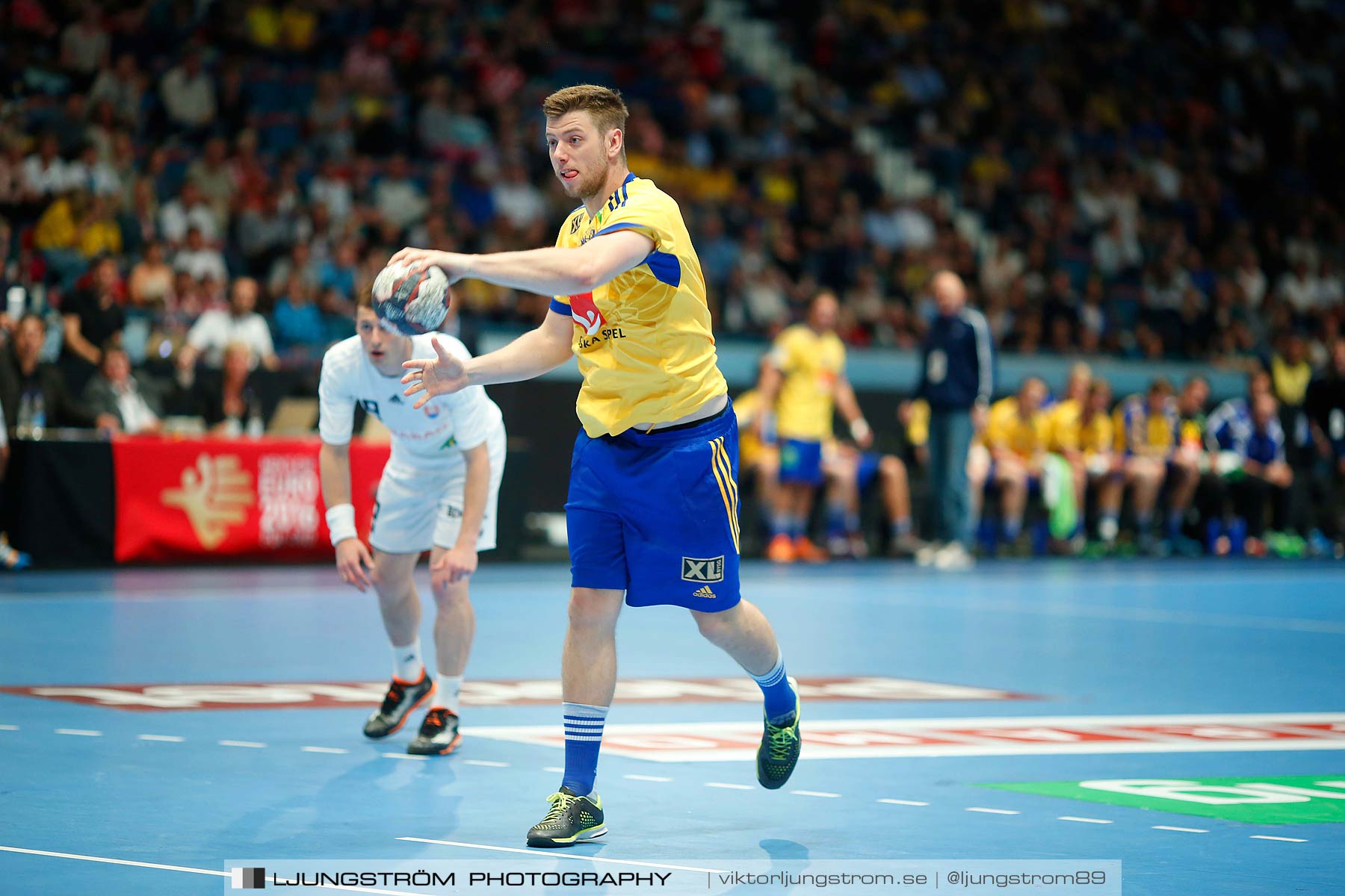 EM-kval Sverige-Slovakien 27-22,herr,Hovet,Stockholm,Sverige,Handboll,,2015,152654