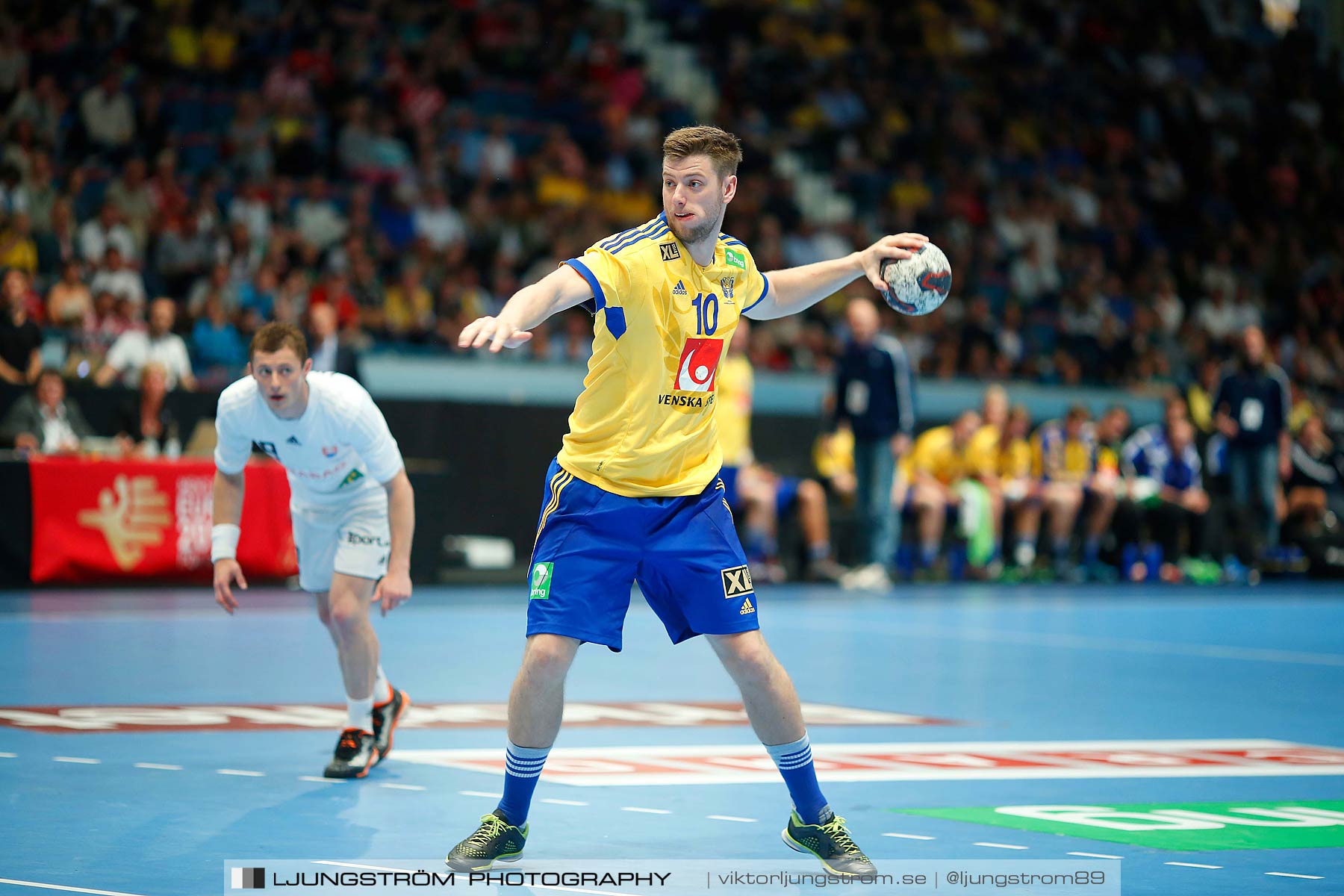 EM-kval Sverige-Slovakien 27-22,herr,Hovet,Stockholm,Sverige,Handboll,,2015,152656