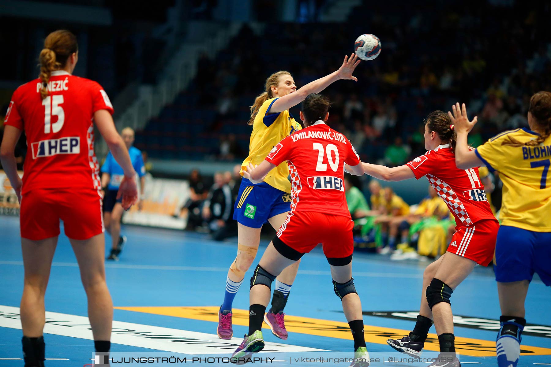 VM-kval Sverige-Kroatien 27-21,dam,Hovet,Stockholm,Sverige,Handboll,,2015,154110