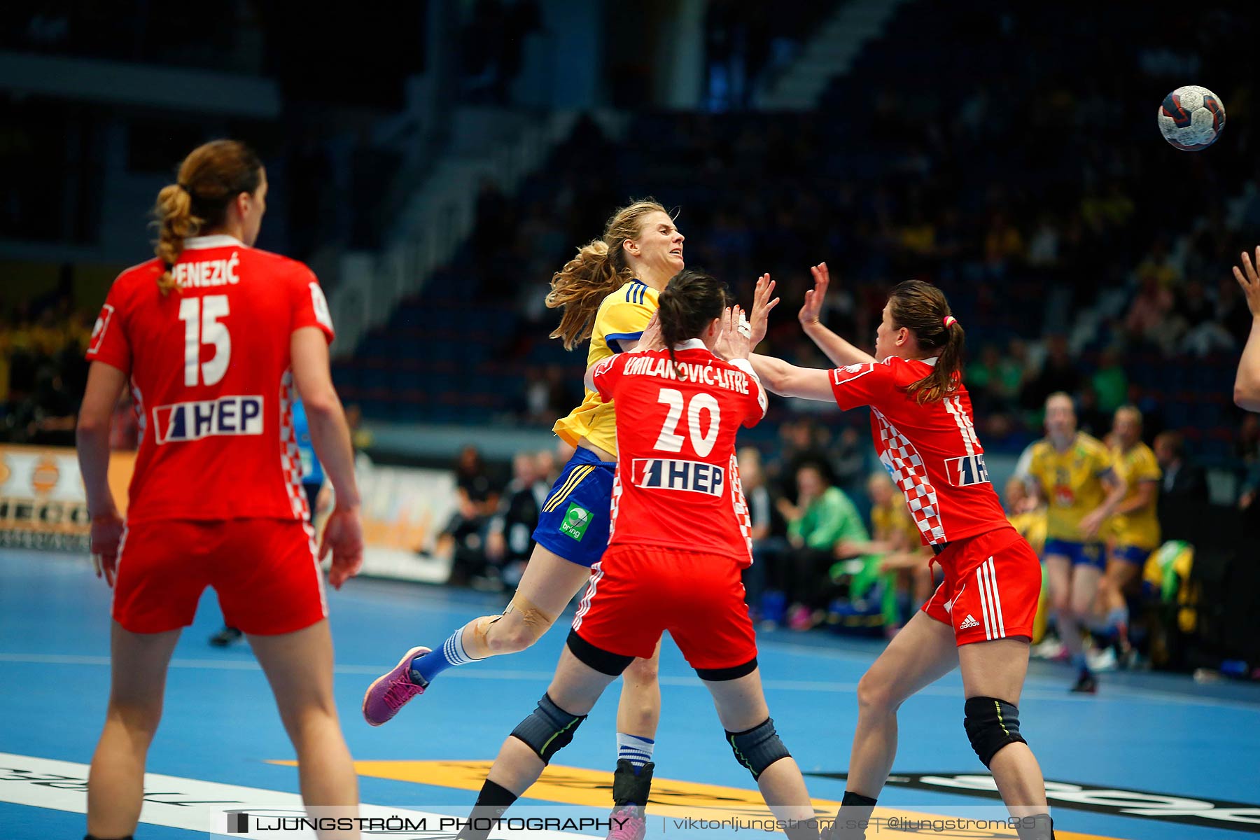 VM-kval Sverige-Kroatien 27-21,dam,Hovet,Stockholm,Sverige,Handboll,,2015,154111