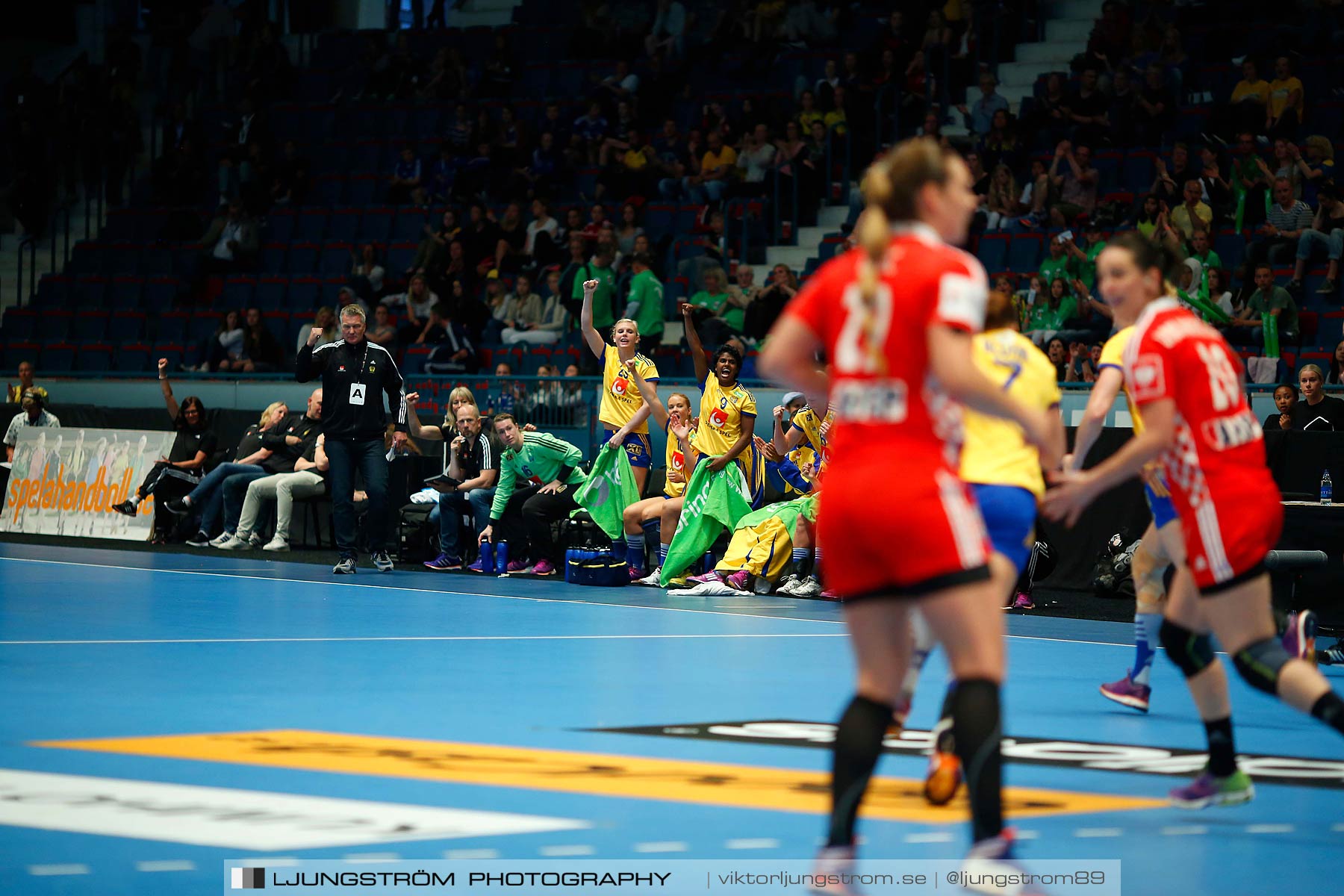 VM-kval Sverige-Kroatien 27-21,dam,Hovet,Stockholm,Sverige,Handboll,,2015,154127