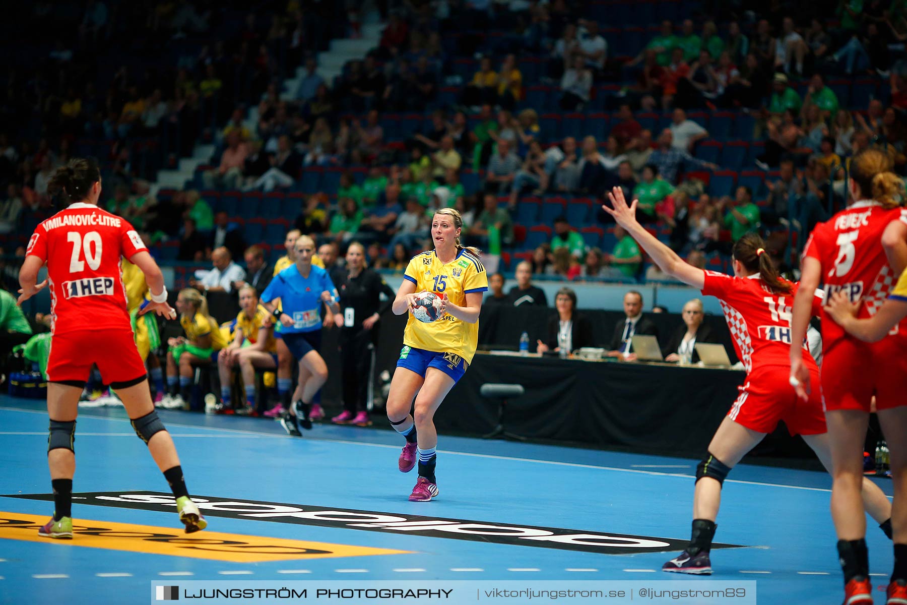 VM-kval Sverige-Kroatien 27-21,dam,Hovet,Stockholm,Sverige,Handboll,,2015,154132