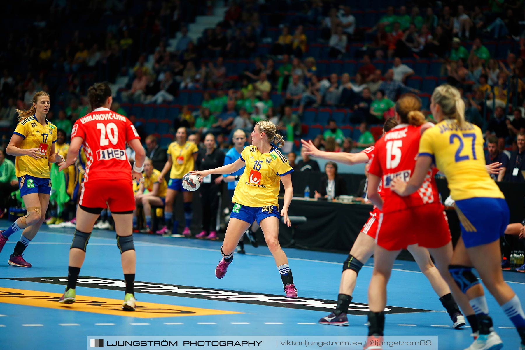 VM-kval Sverige-Kroatien 27-21,dam,Hovet,Stockholm,Sverige,Handboll,,2015,154134