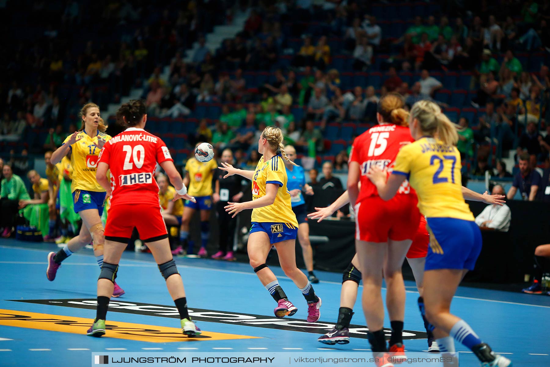 VM-kval Sverige-Kroatien 27-21,dam,Hovet,Stockholm,Sverige,Handboll,,2015,154135