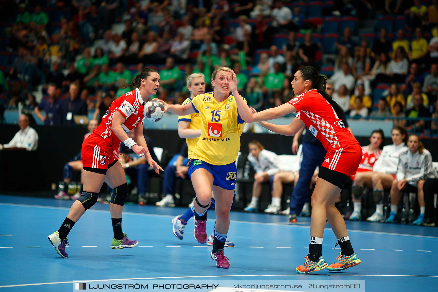 VM-kval Sverige-Kroatien 27-21,dam,Hovet,Stockholm,Sverige,Handboll,,2015,154179