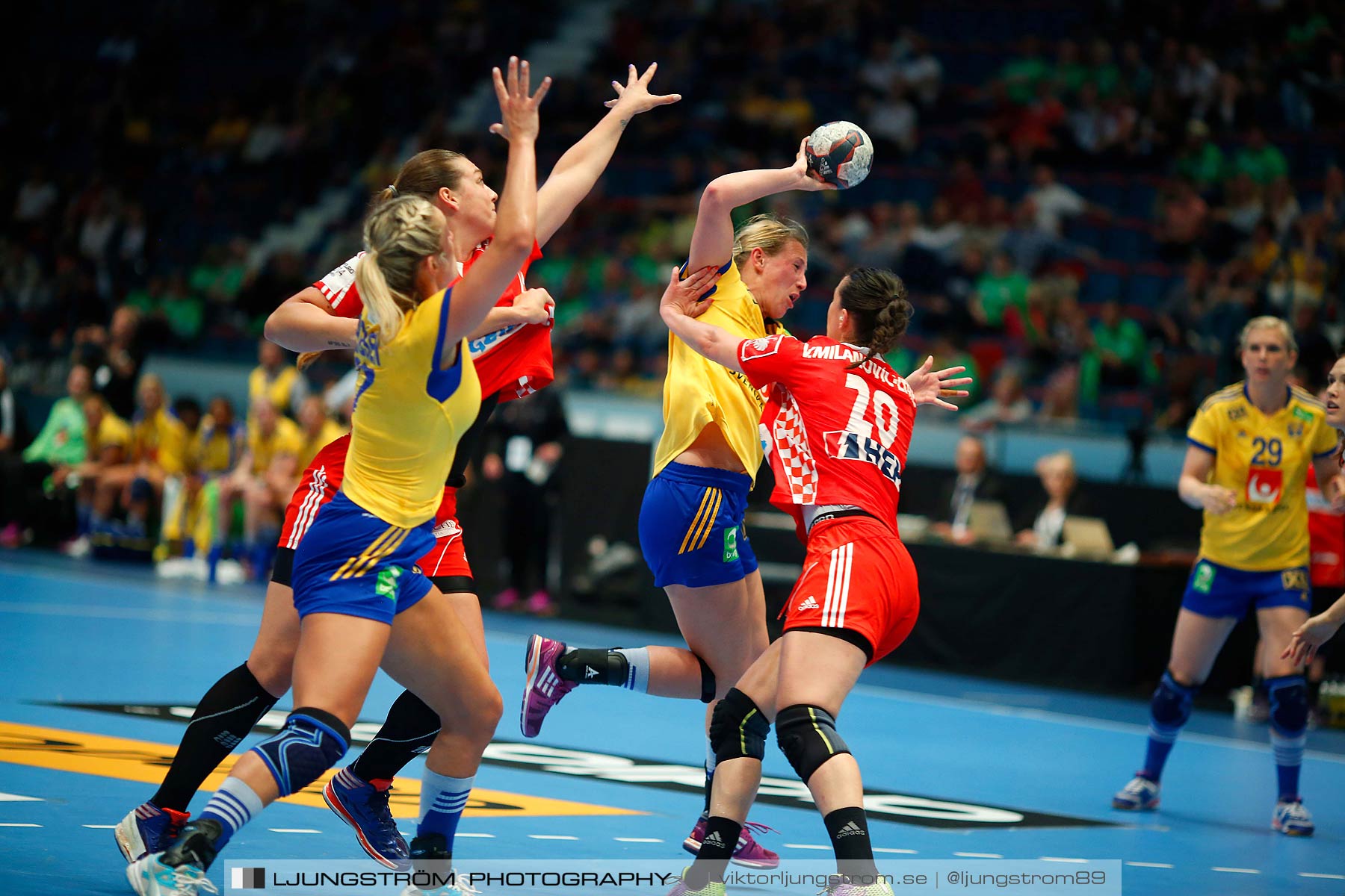 VM-kval Sverige-Kroatien 27-21,dam,Hovet,Stockholm,Sverige,Handboll,,2015,154210