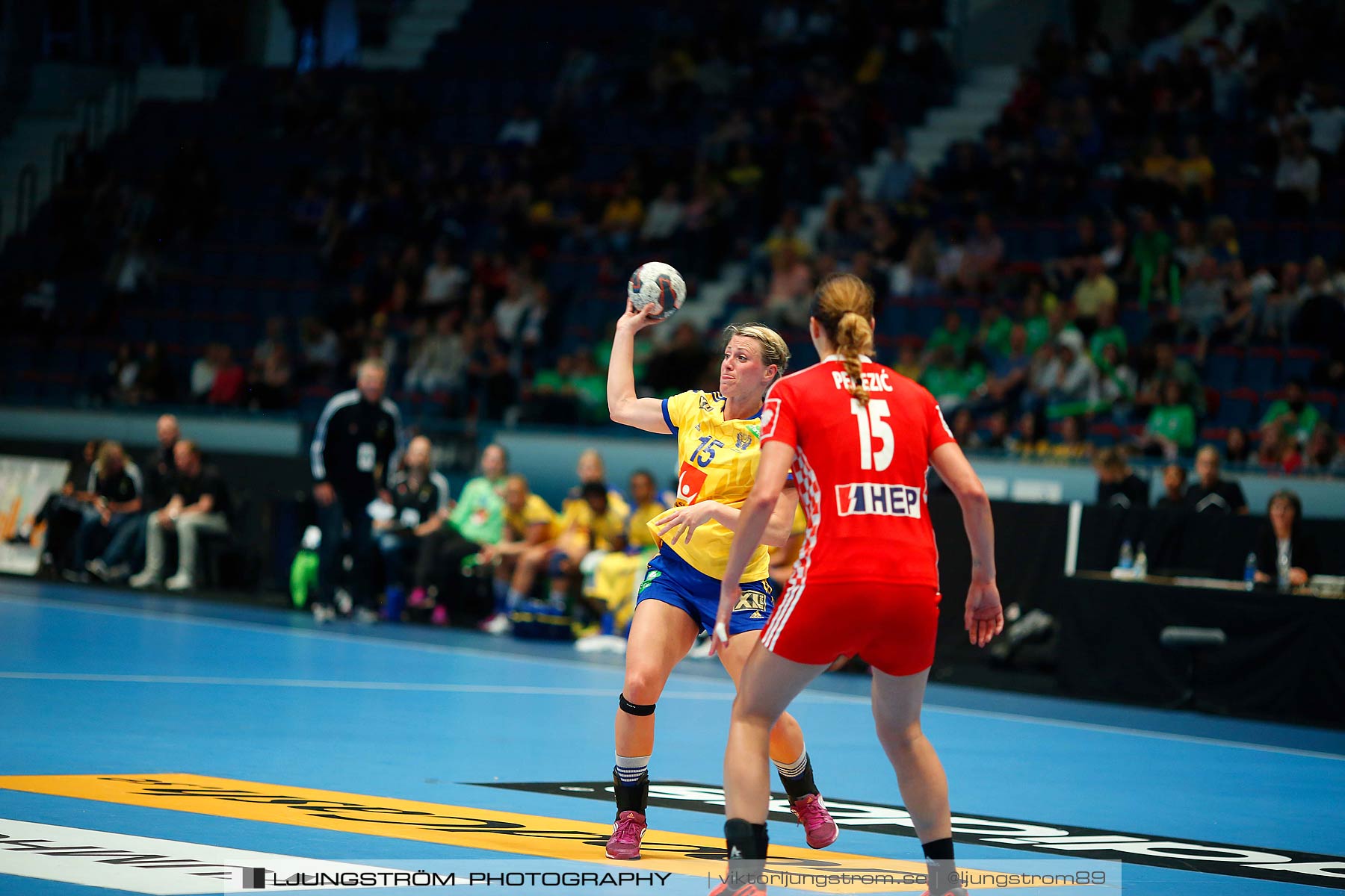 VM-kval Sverige-Kroatien 27-21,dam,Hovet,Stockholm,Sverige,Handboll,,2015,154233