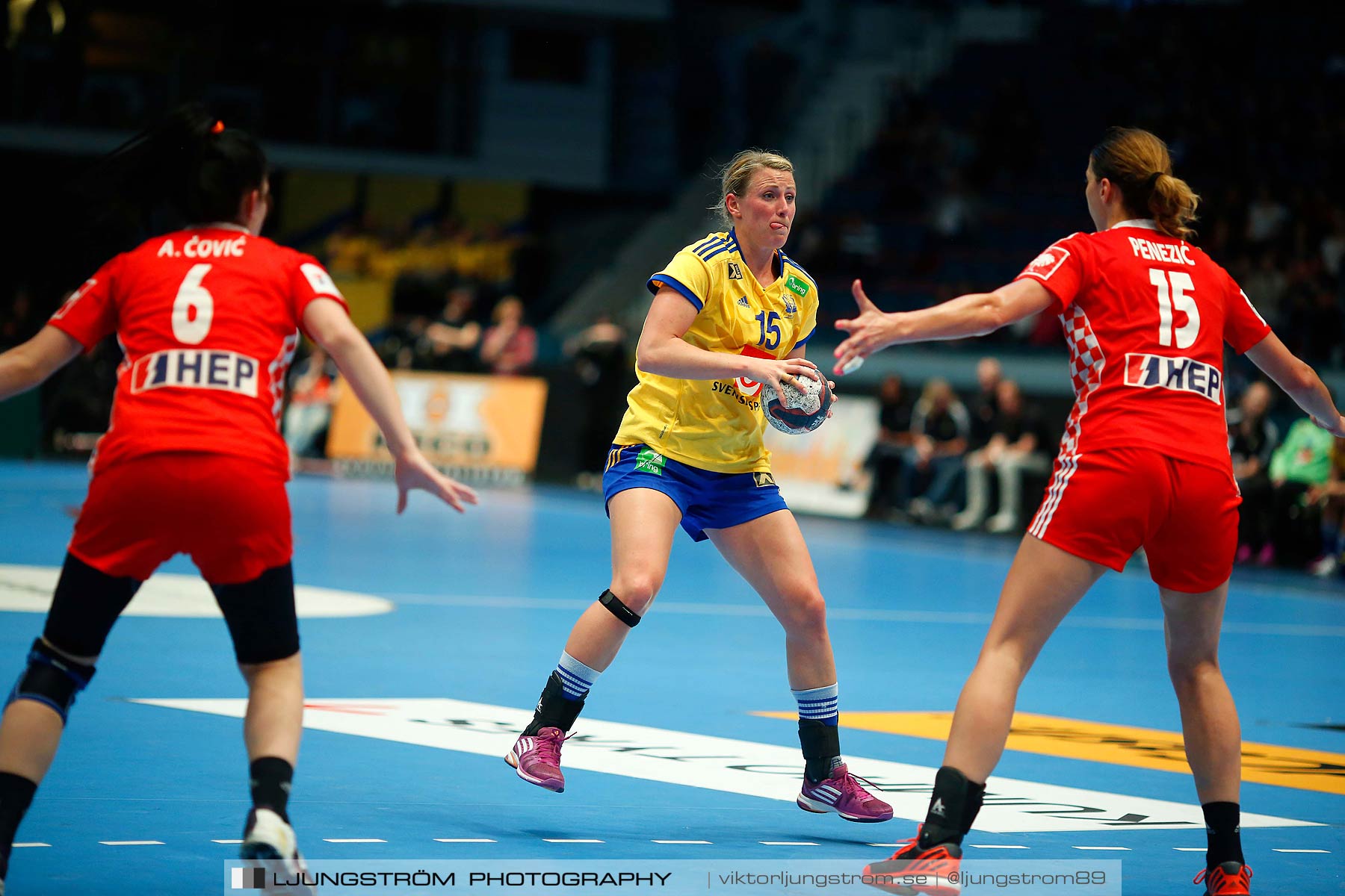 VM-kval Sverige-Kroatien 27-21,dam,Hovet,Stockholm,Sverige,Handboll,,2015,154242