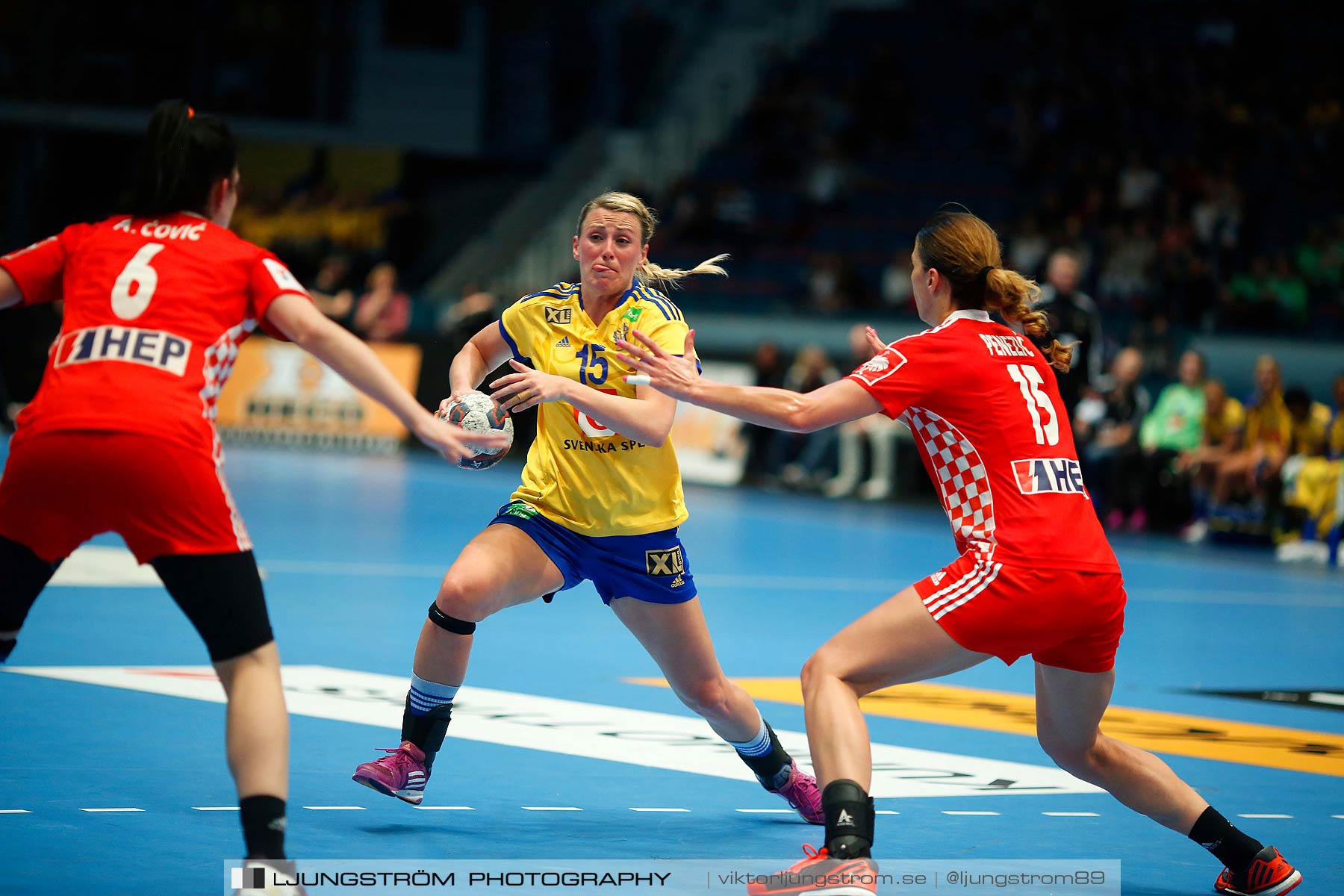 VM-kval Sverige-Kroatien 27-21,dam,Hovet,Stockholm,Sverige,Handboll,,2015,154244