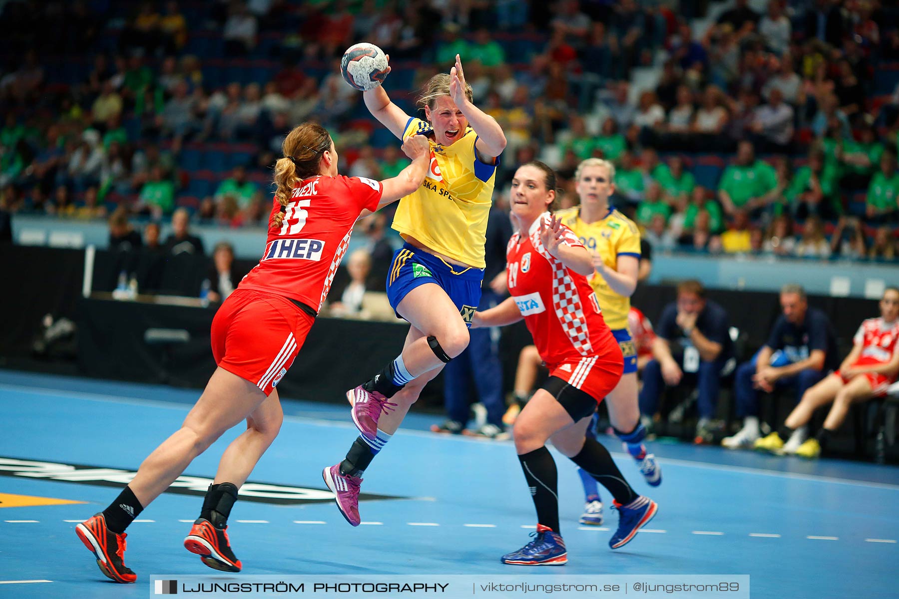 VM-kval Sverige-Kroatien 27-21,dam,Hovet,Stockholm,Sverige,Handboll,,2015,154254