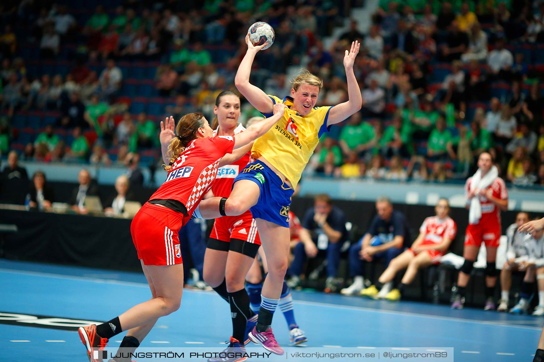 VM-kval Sverige-Kroatien 27-21,dam,Hovet,Stockholm,Sverige,Handboll,,2015,154255