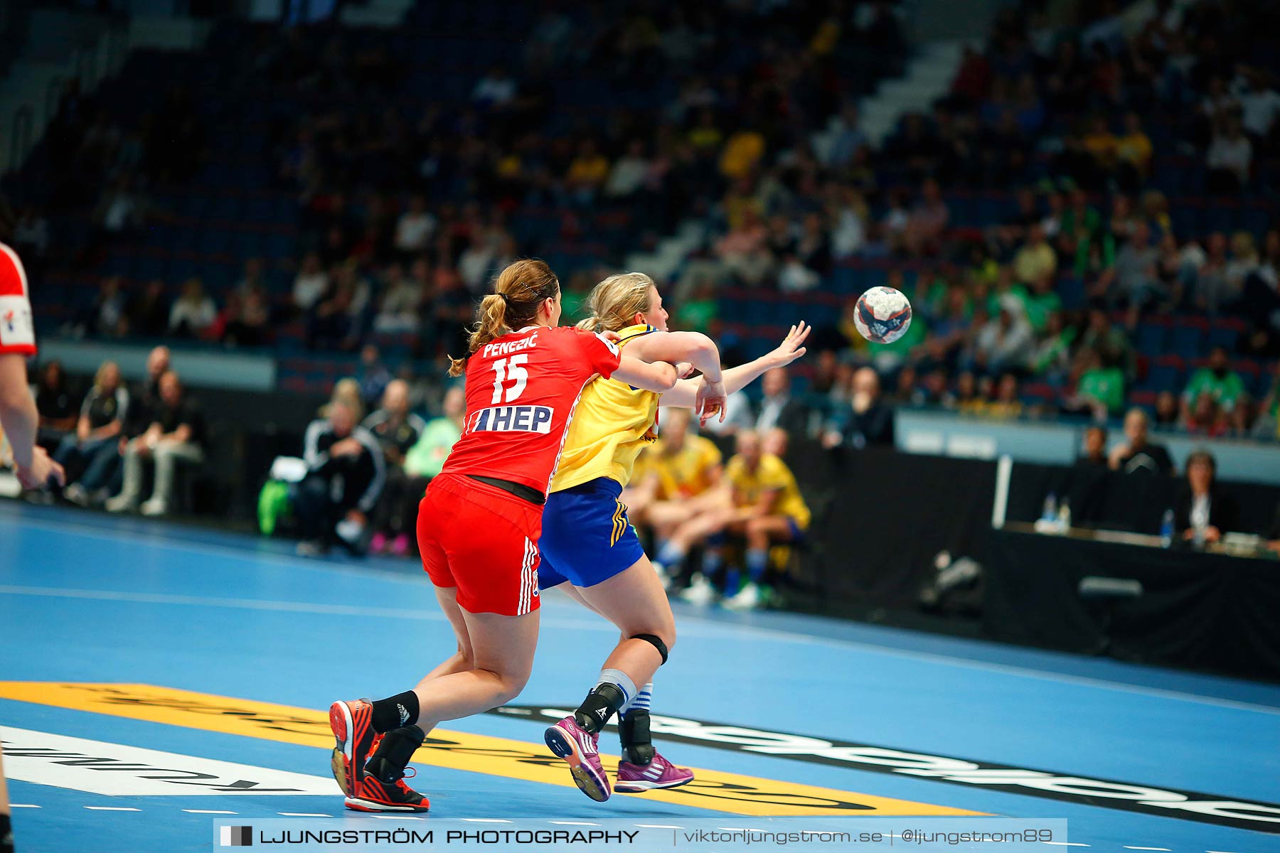 VM-kval Sverige-Kroatien 27-21,dam,Hovet,Stockholm,Sverige,Handboll,,2015,154259