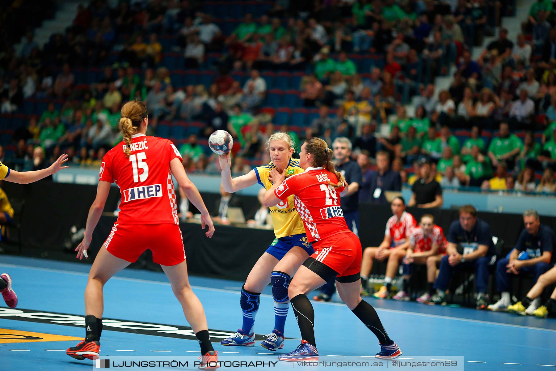 VM-kval Sverige-Kroatien 27-21,dam,Hovet,Stockholm,Sverige,Handboll,,2015,154262