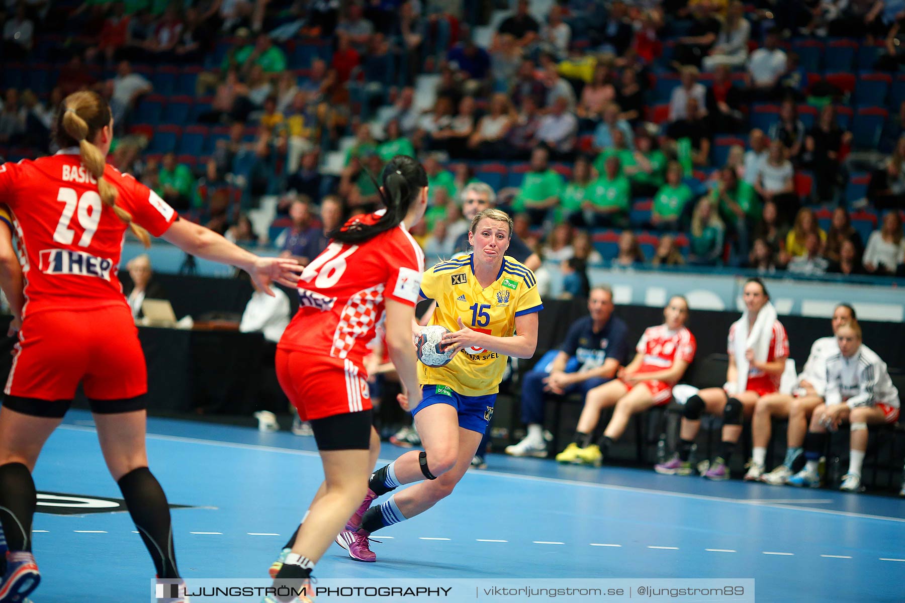 VM-kval Sverige-Kroatien 27-21,dam,Hovet,Stockholm,Sverige,Handboll,,2015,154286