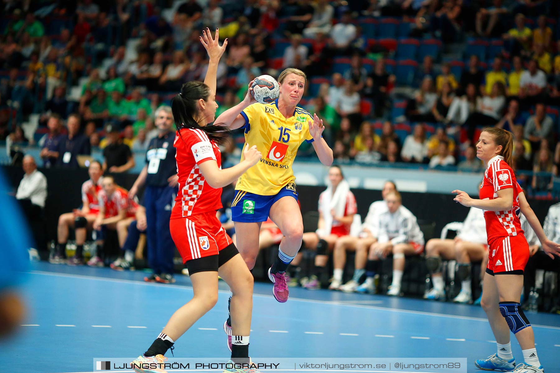 VM-kval Sverige-Kroatien 27-21,dam,Hovet,Stockholm,Sverige,Handboll,,2015,154288