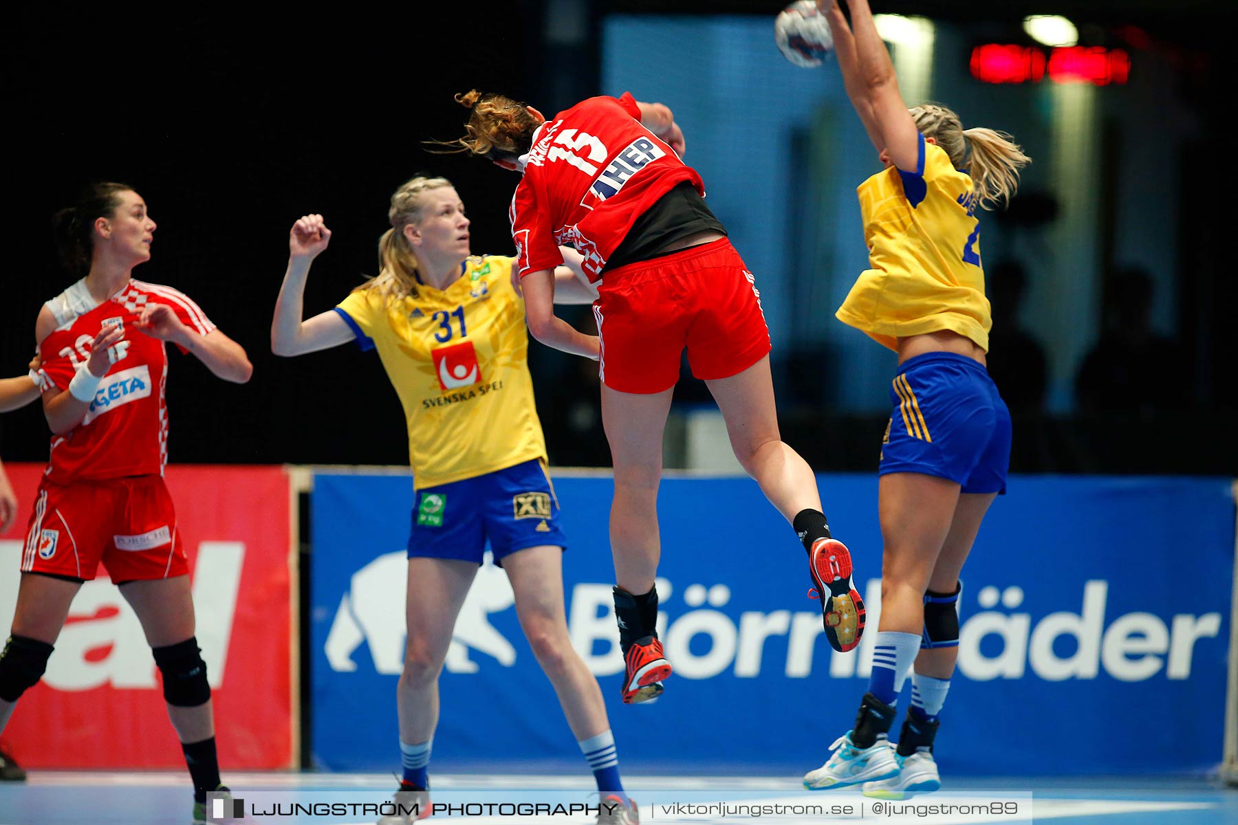 VM-kval Sverige-Kroatien 27-21,dam,Hovet,Stockholm,Sverige,Handboll,,2015,154471